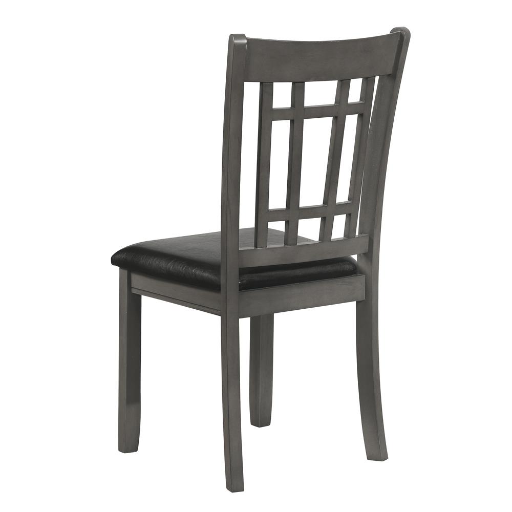 Lavon Leatherette Dining Side Chair with Wood Base