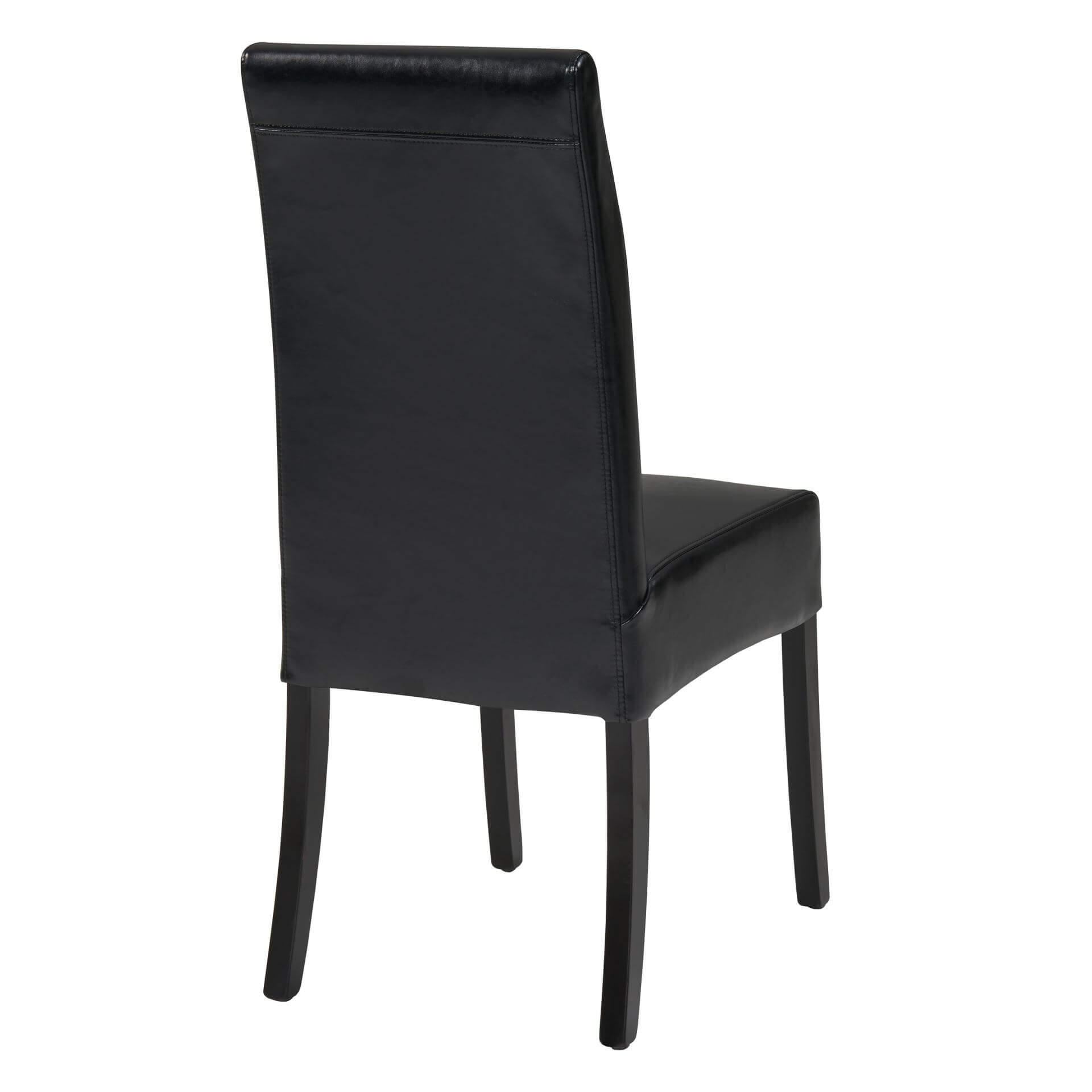 Valencia Bonded Leather Dining Chair, Black Legs