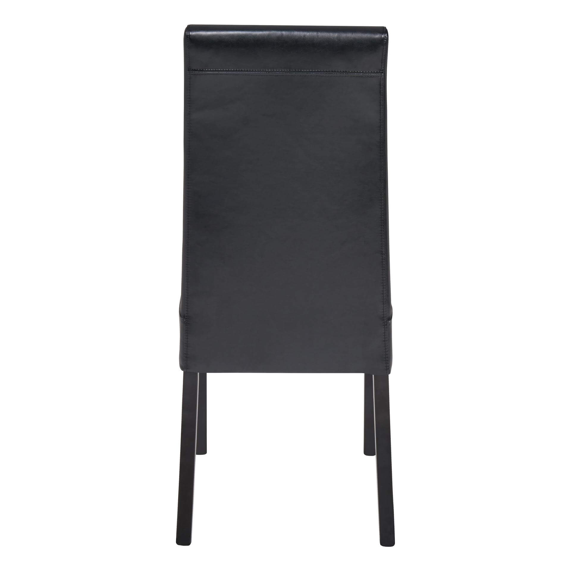 Valencia Bonded Leather Dining Chair, Black Legs