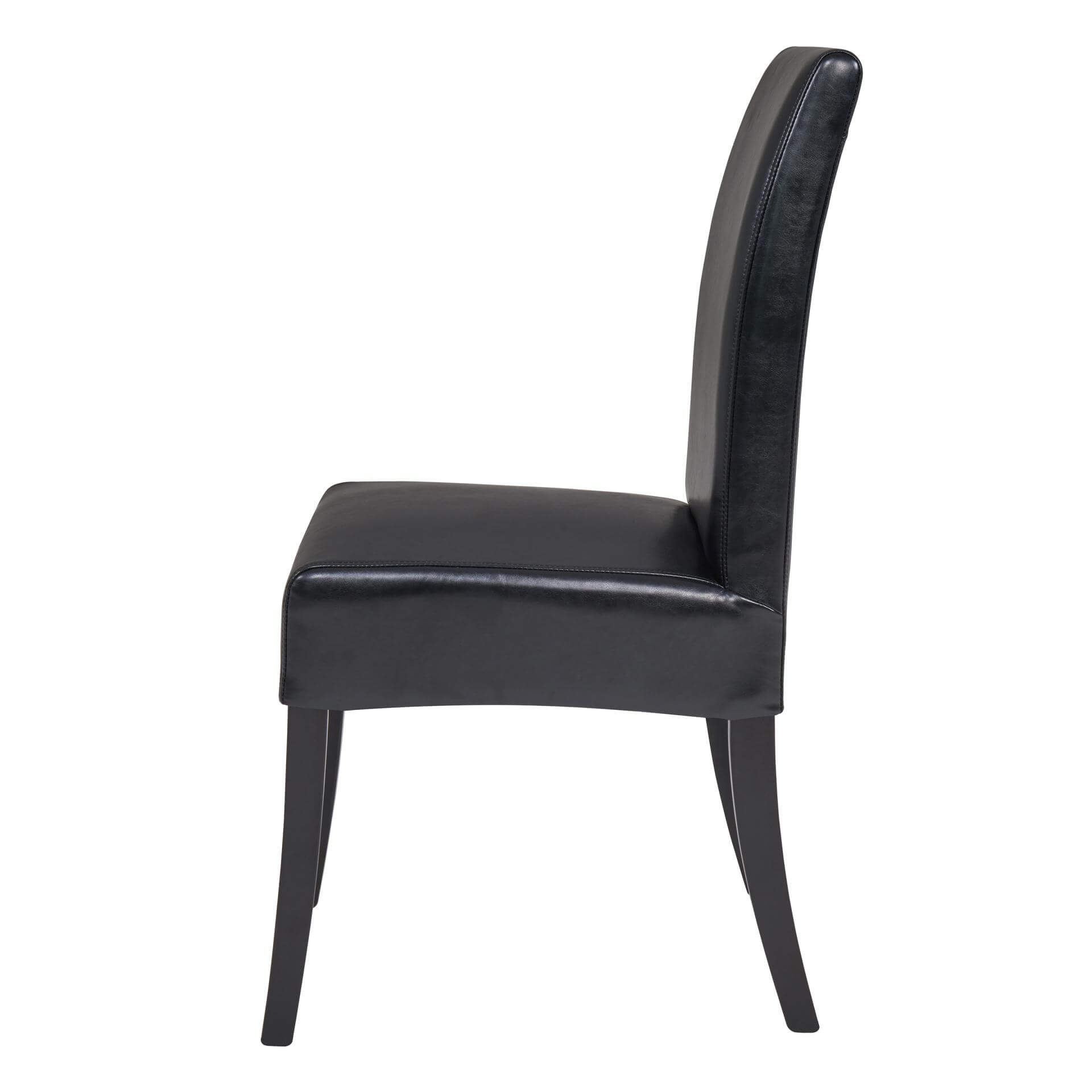 Valencia Bonded Leather Dining Chair, Black Legs