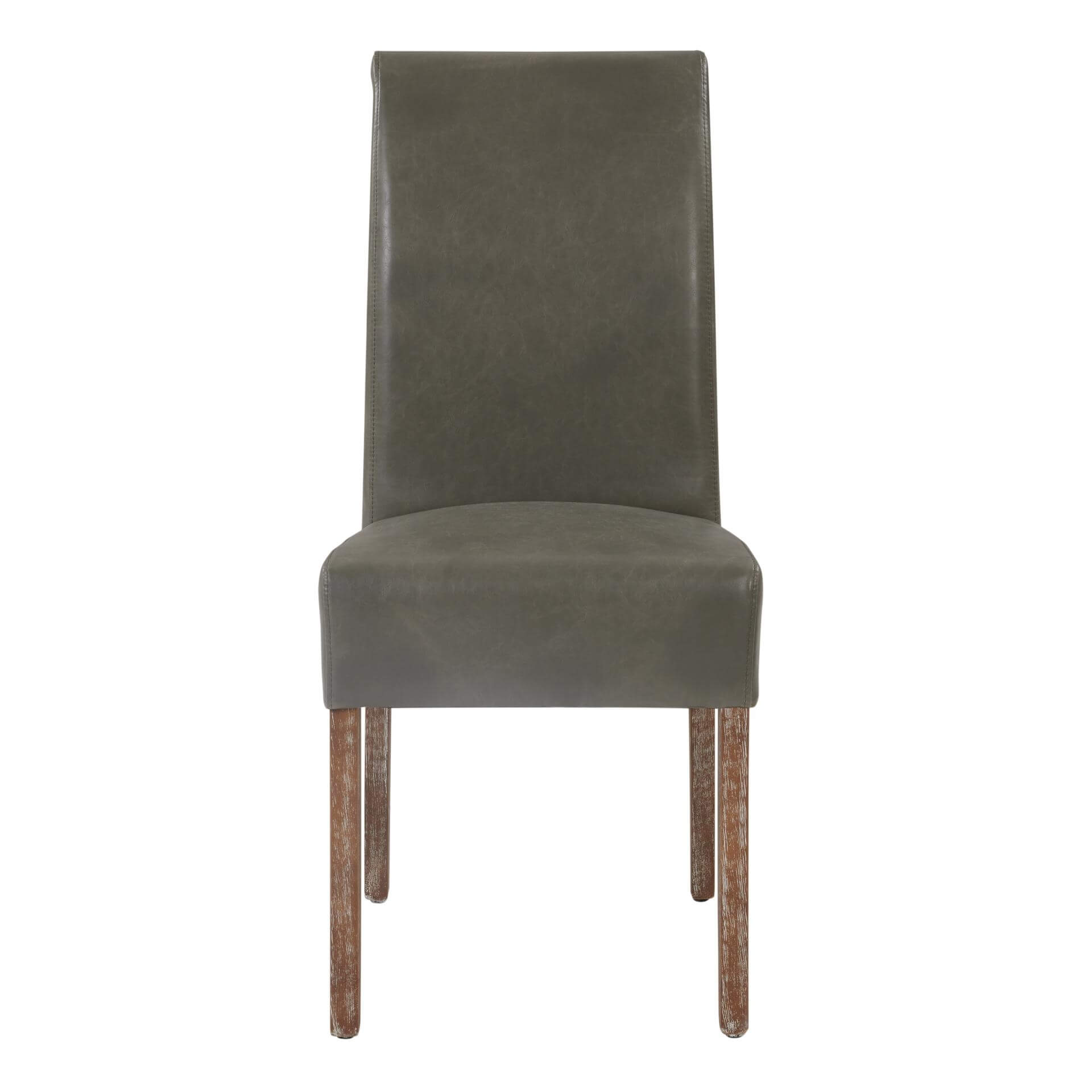 Valencia Bonded Leather Dining Chair, Drift Wood Legs