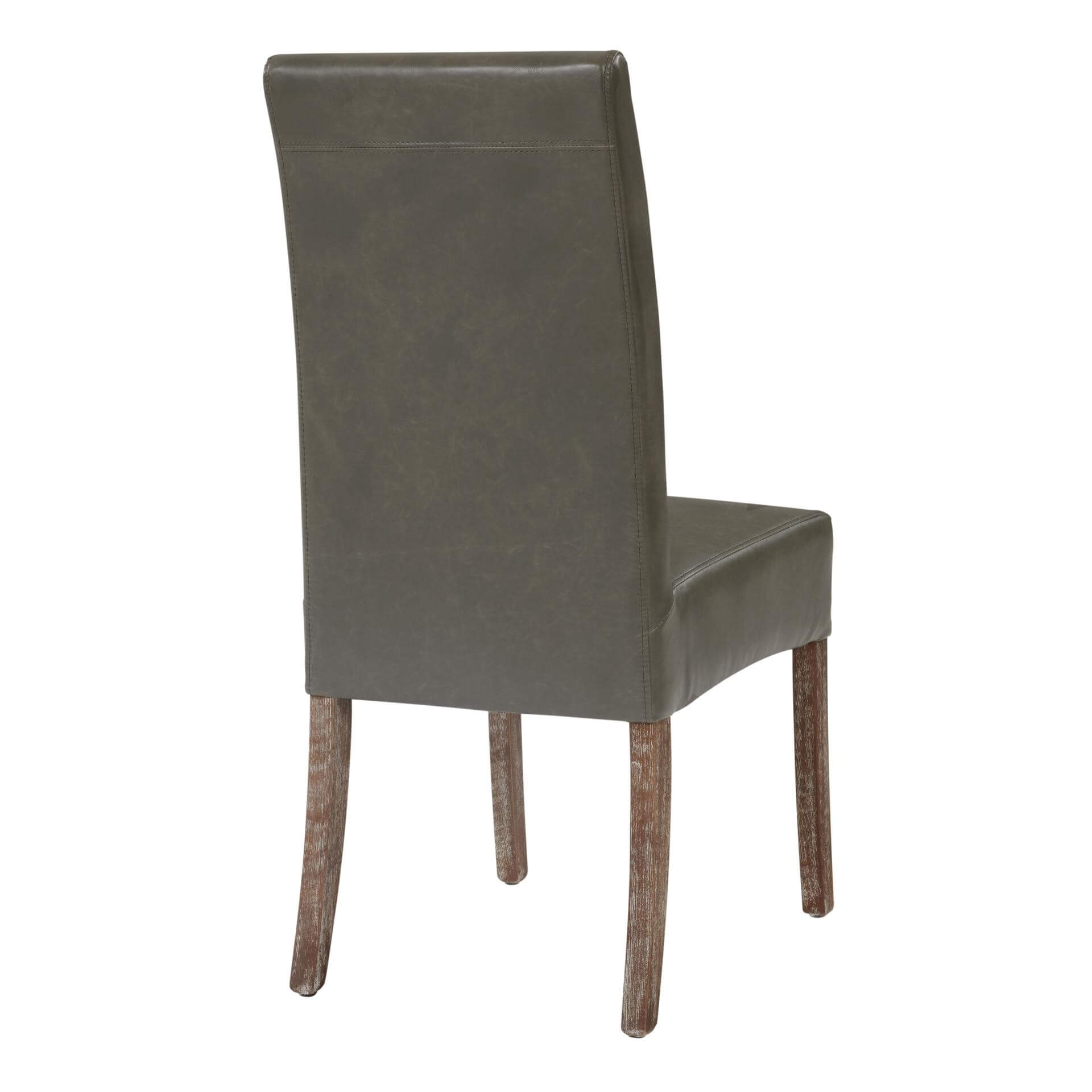 Valencia Bonded Leather Dining Chair, Drift Wood Legs