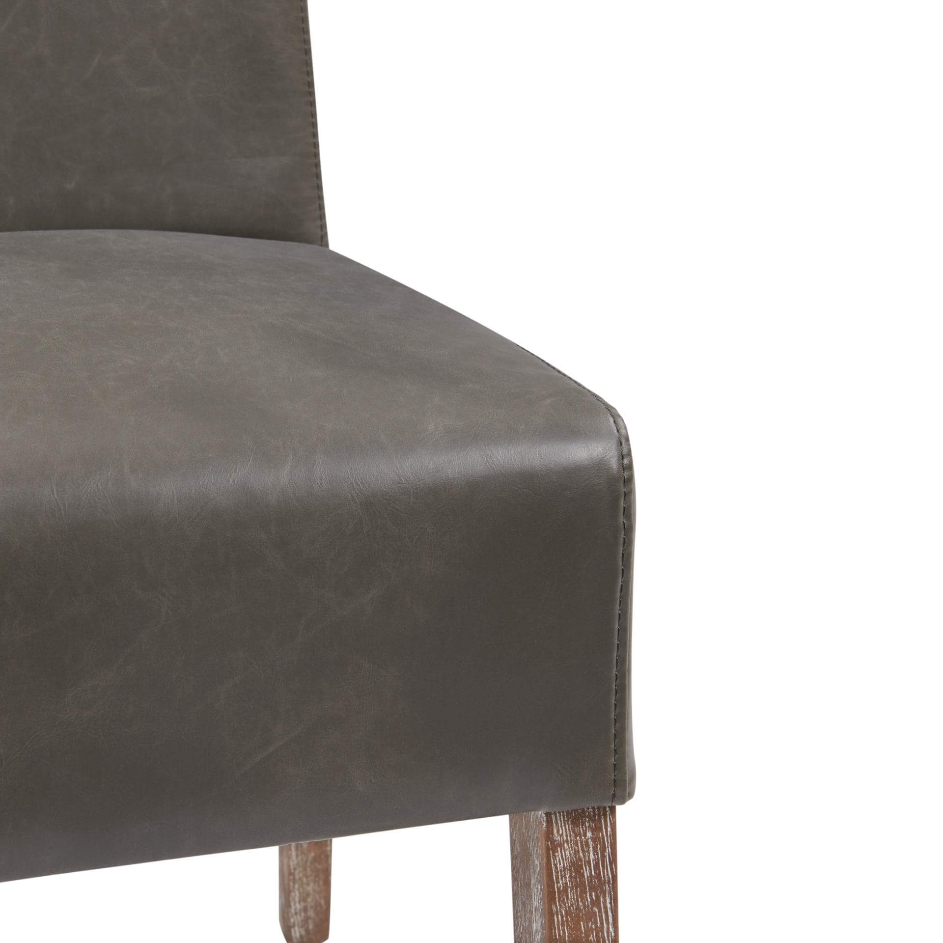 Valencia Bonded Leather Dining Chair, Drift Wood Legs