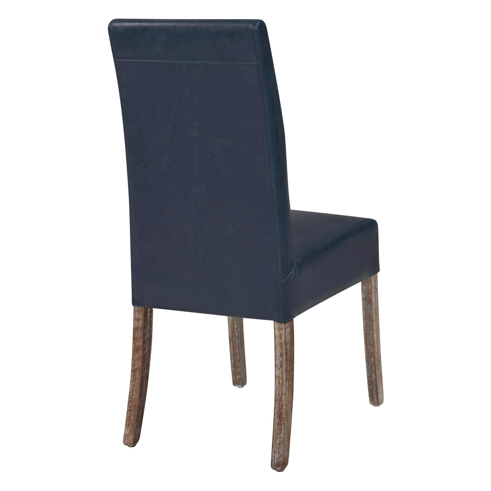 Valencia Bonded Leather Dining Chair, Drift Wood Legs