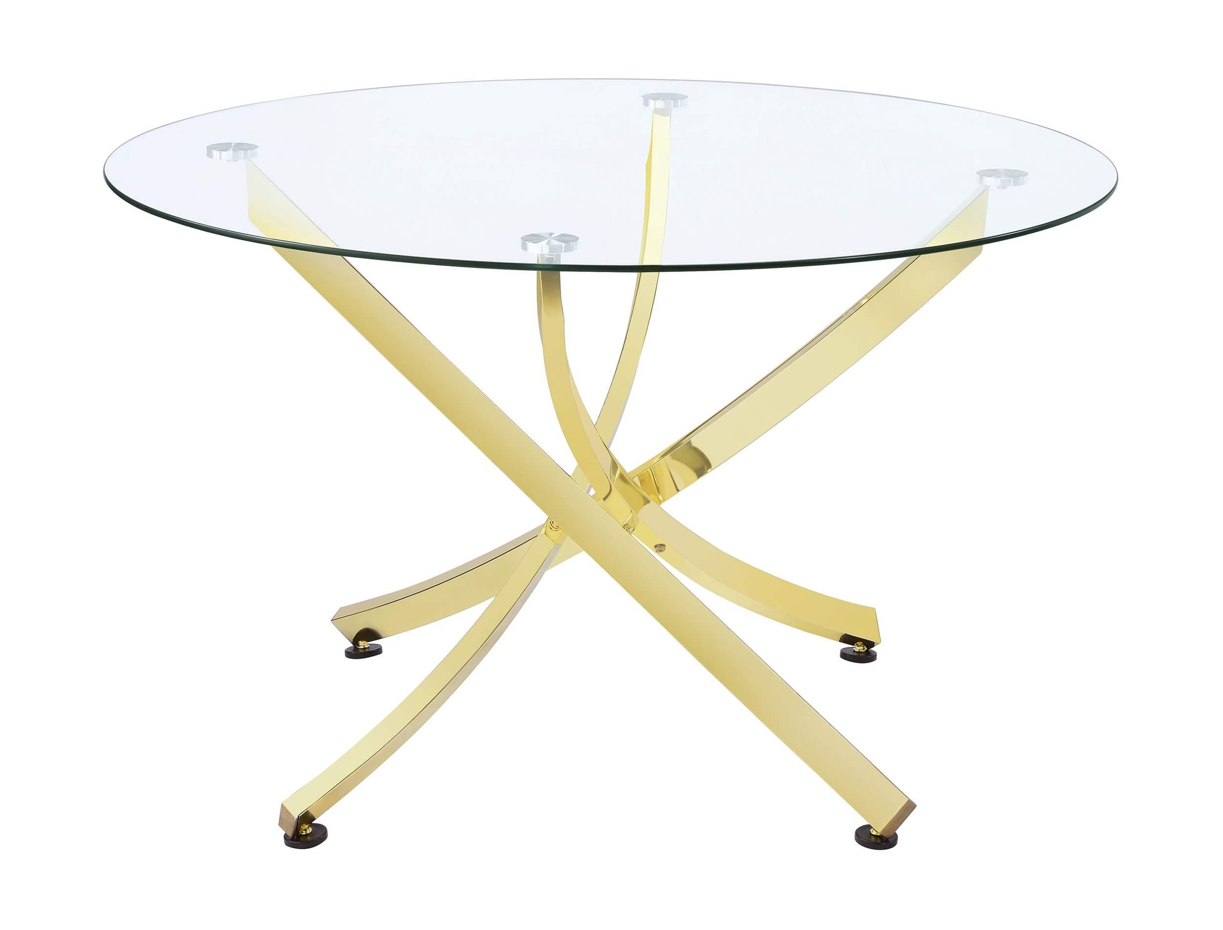 Beckham 46" Round Dining Table with Metal Base