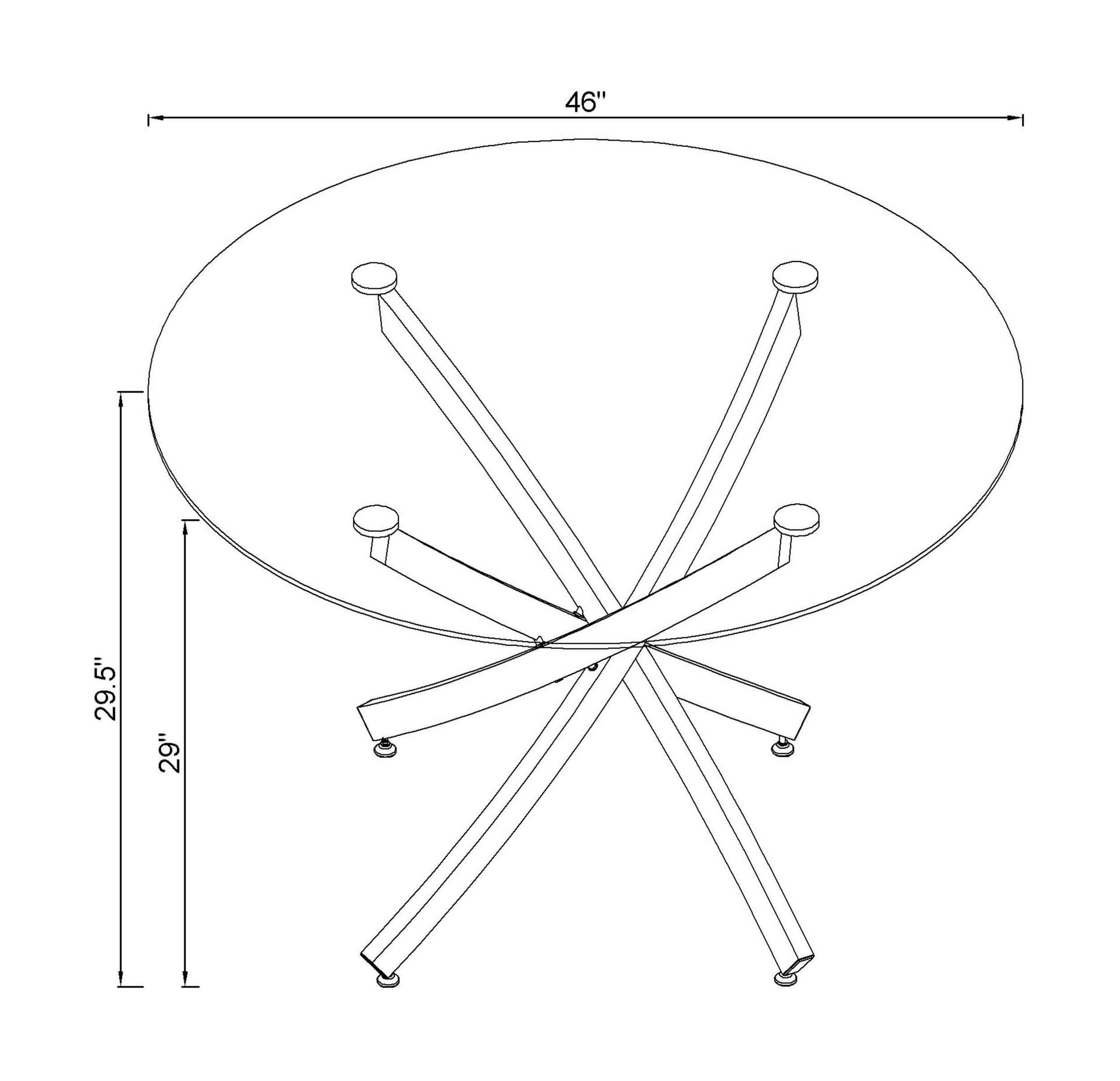 Beckham 46" Round Dining Table with Metal Base