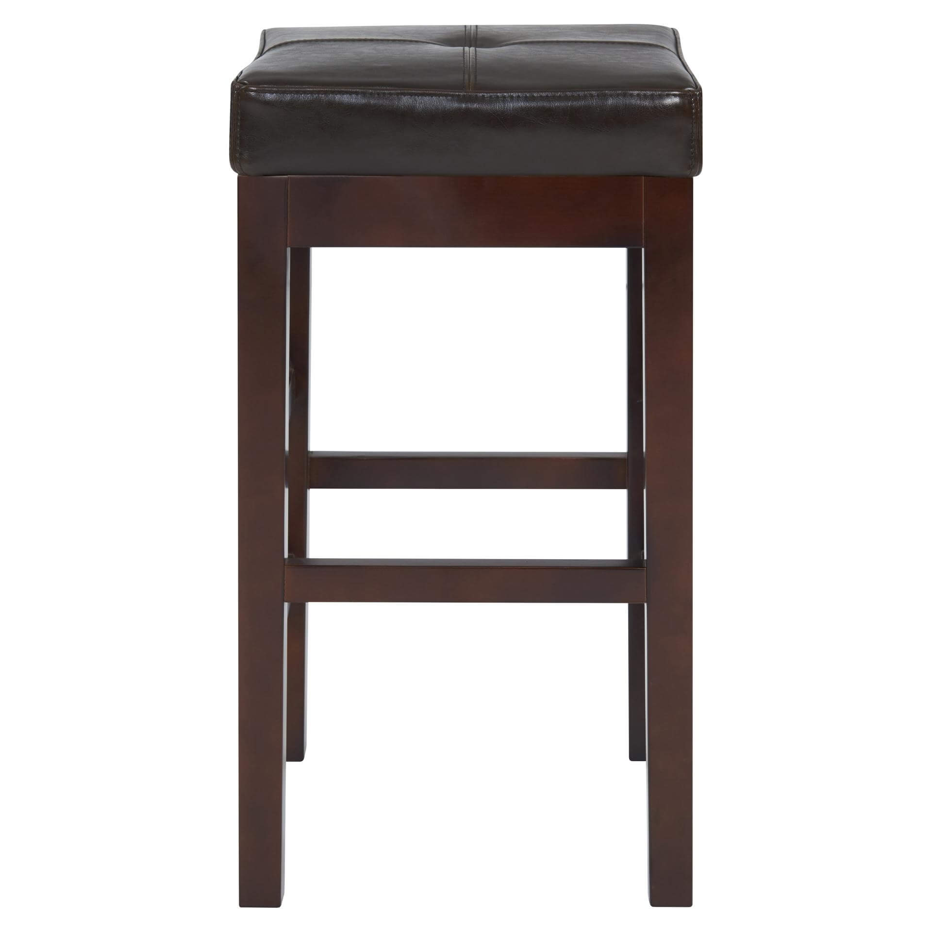 Valencia Backless Bicast Leather Counter Stool, Wenge Legs