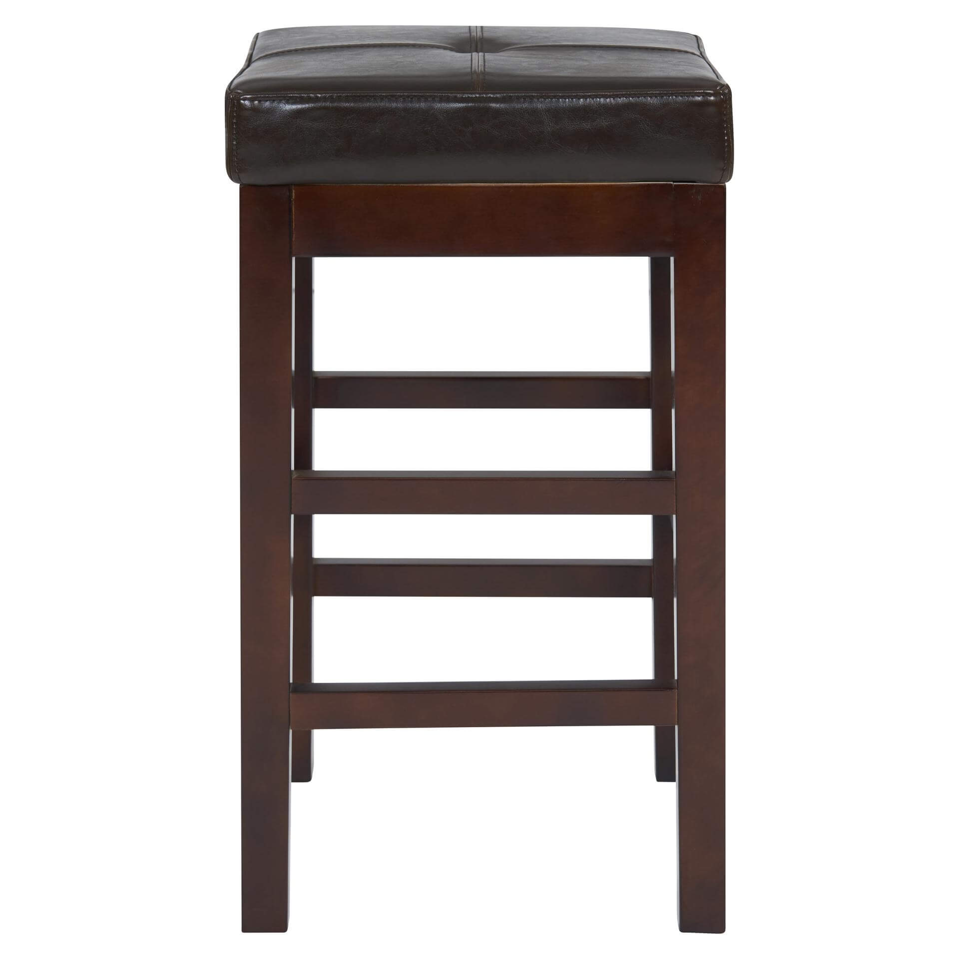 Valencia Backless Bicast Leather Counter Stool, Wenge Legs