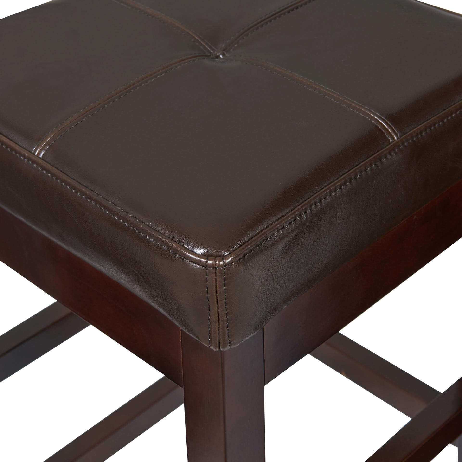 Valencia Backless Bicast Leather Counter Stool, Wenge Legs