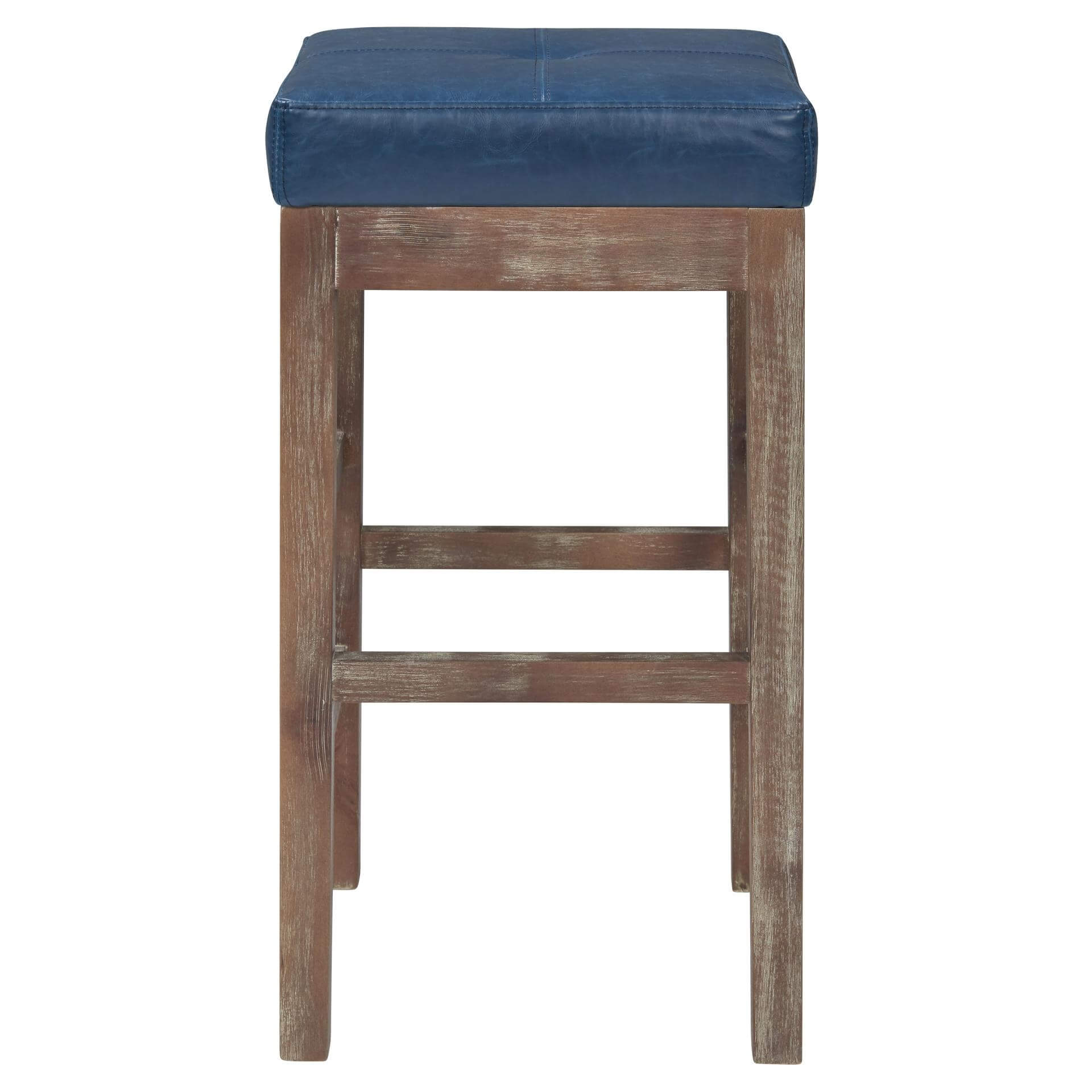 Valencia Bonded Leather Counter Stool, Drift Wood Legs