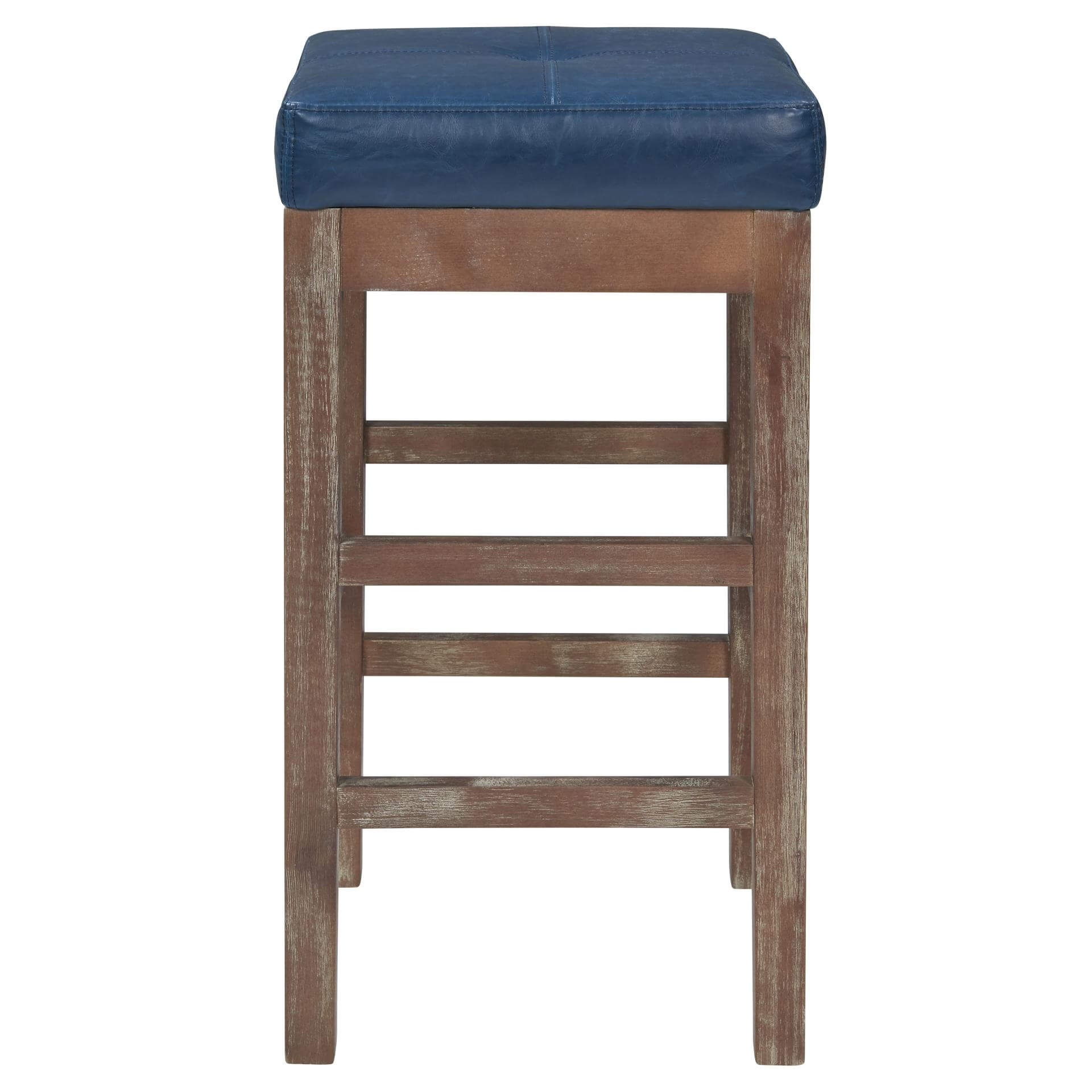 Valencia Bonded Leather Counter Stool, Drift Wood Legs