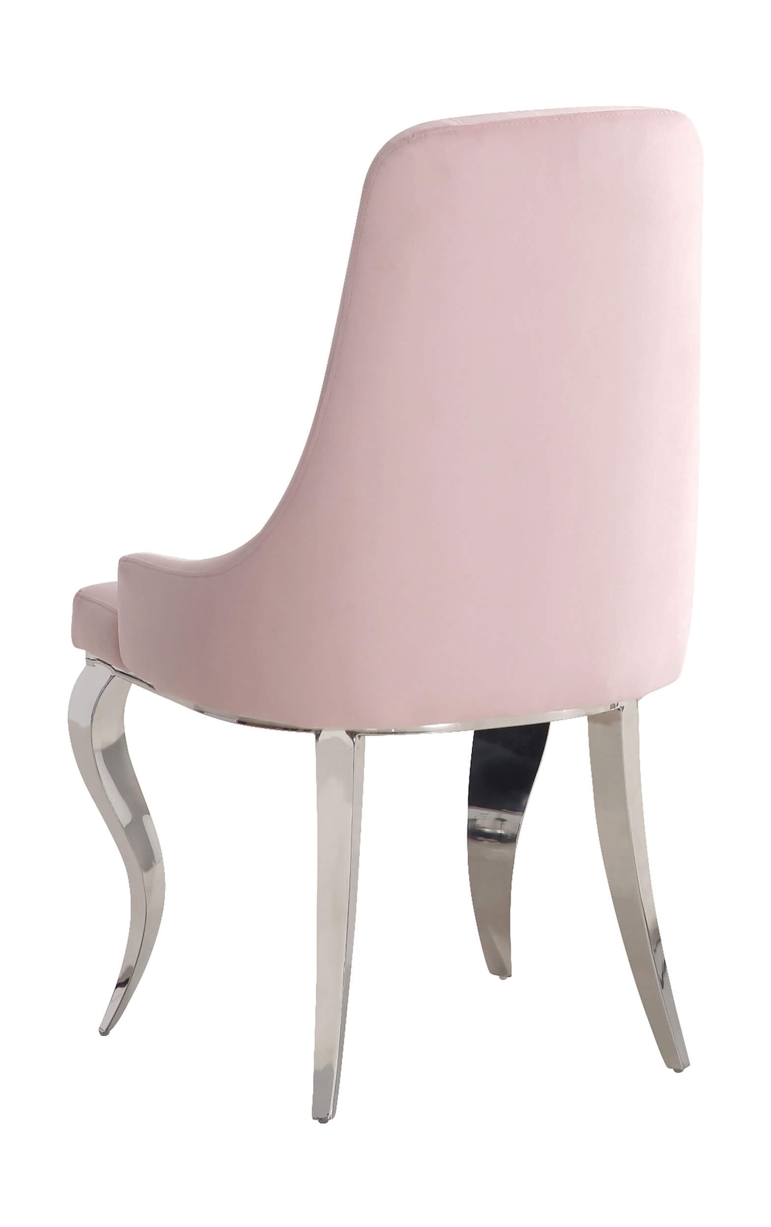 Antoine Fabric Demi Arm Dining Chair with Chrome Legs