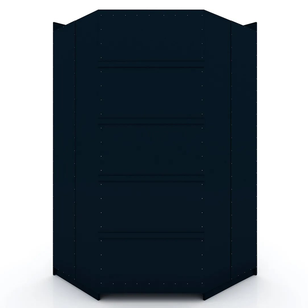 Mulberry Open Corner Closet w/2 Hanging Rods 