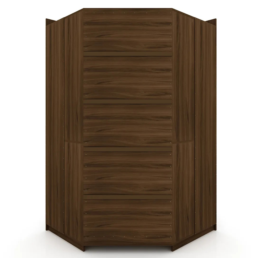 Mulberry Open Corner Closet w/2 Hanging Rods 