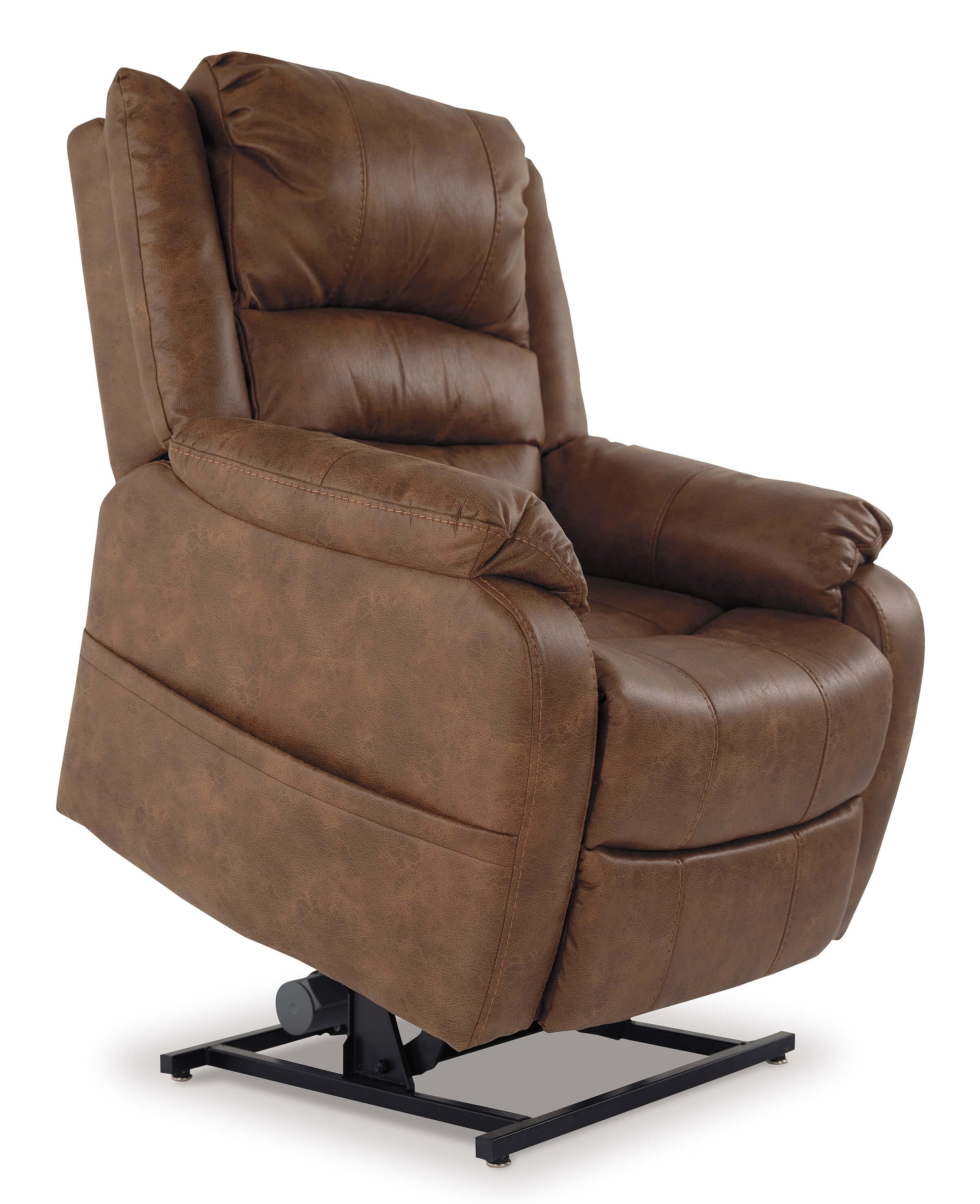 Yandel Faux Leather Power Lift Recliner Saddle Chair