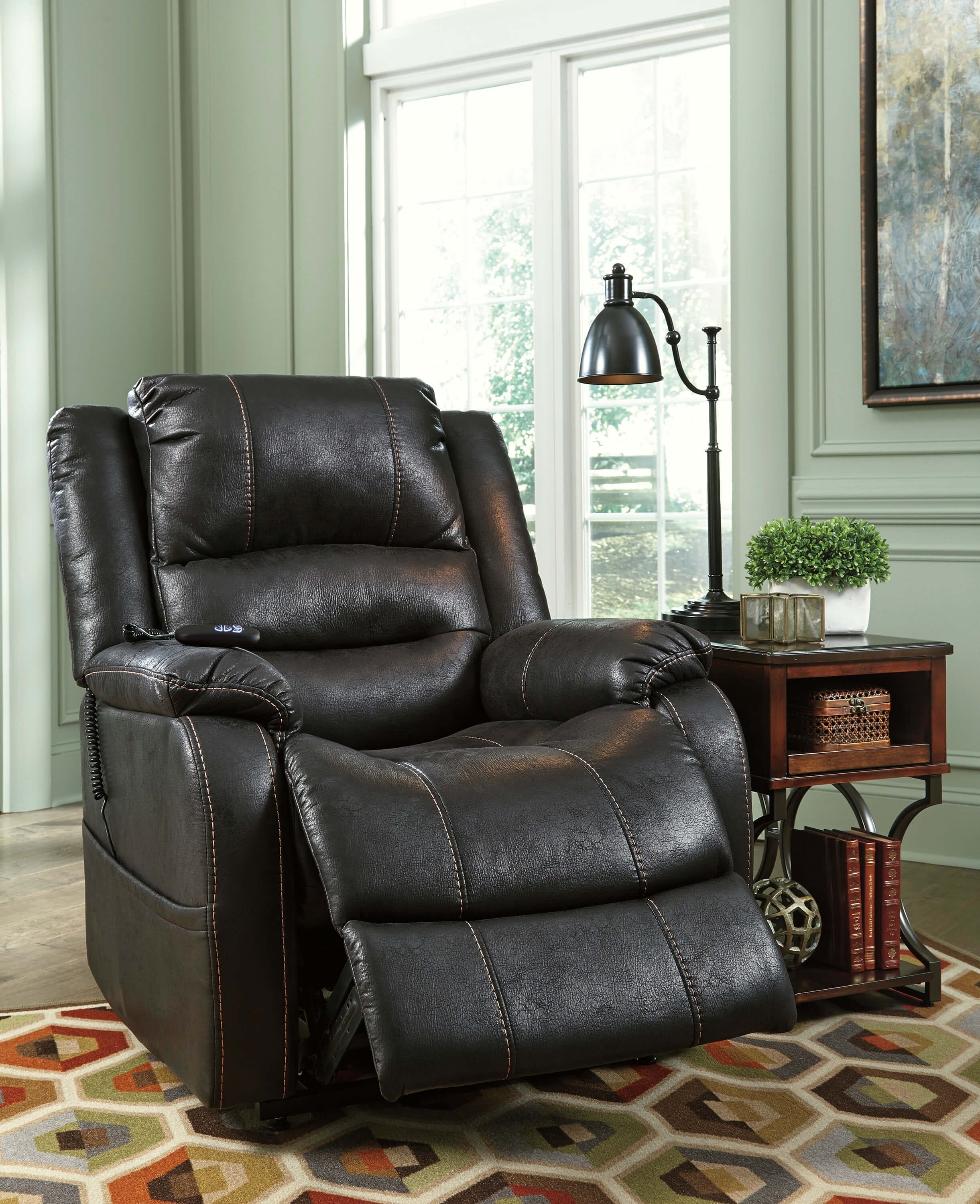 Yandel Faux Leather Power Lift Recliner Chair