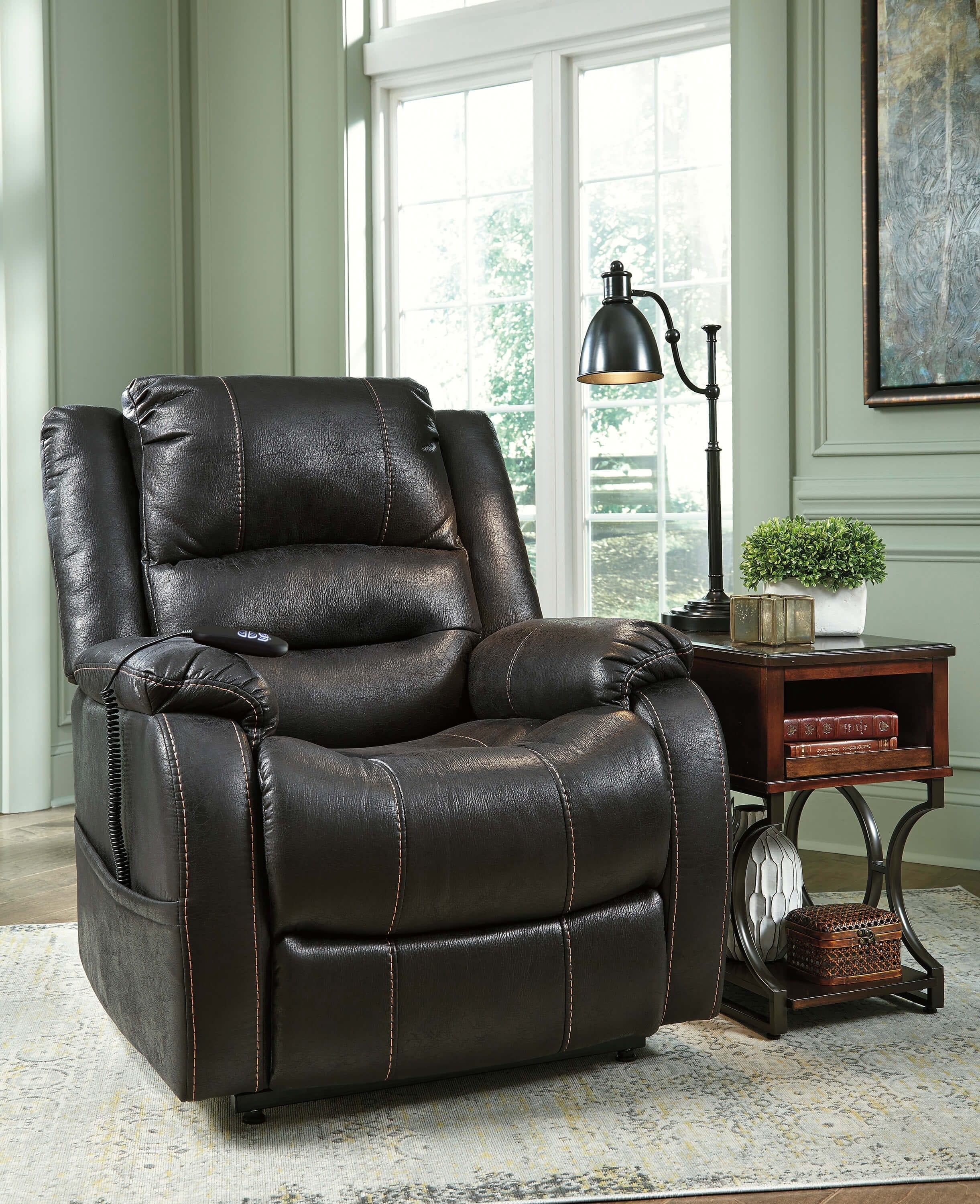 Yandel Faux Leather Power Lift Recliner Chair