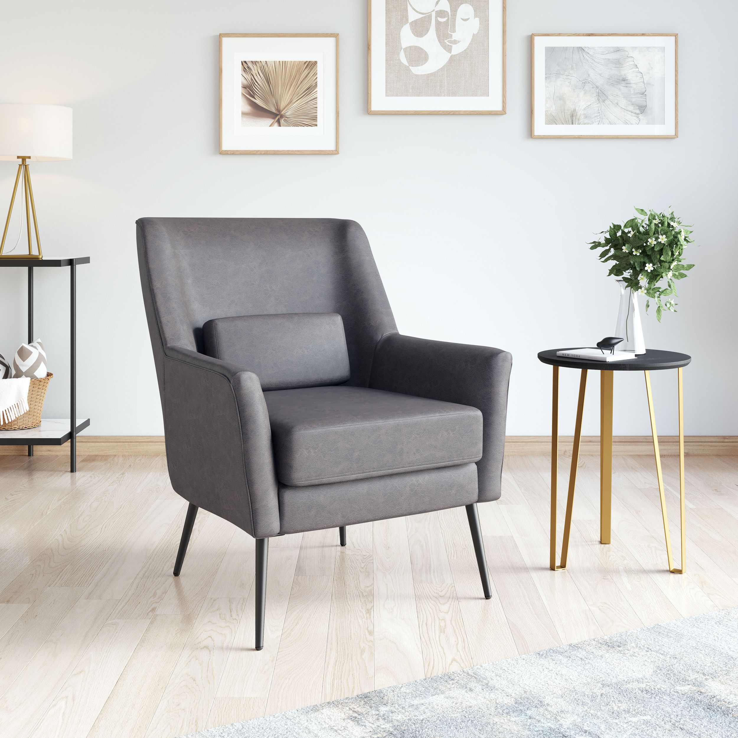 Ontario Faux Leather Accent Chair