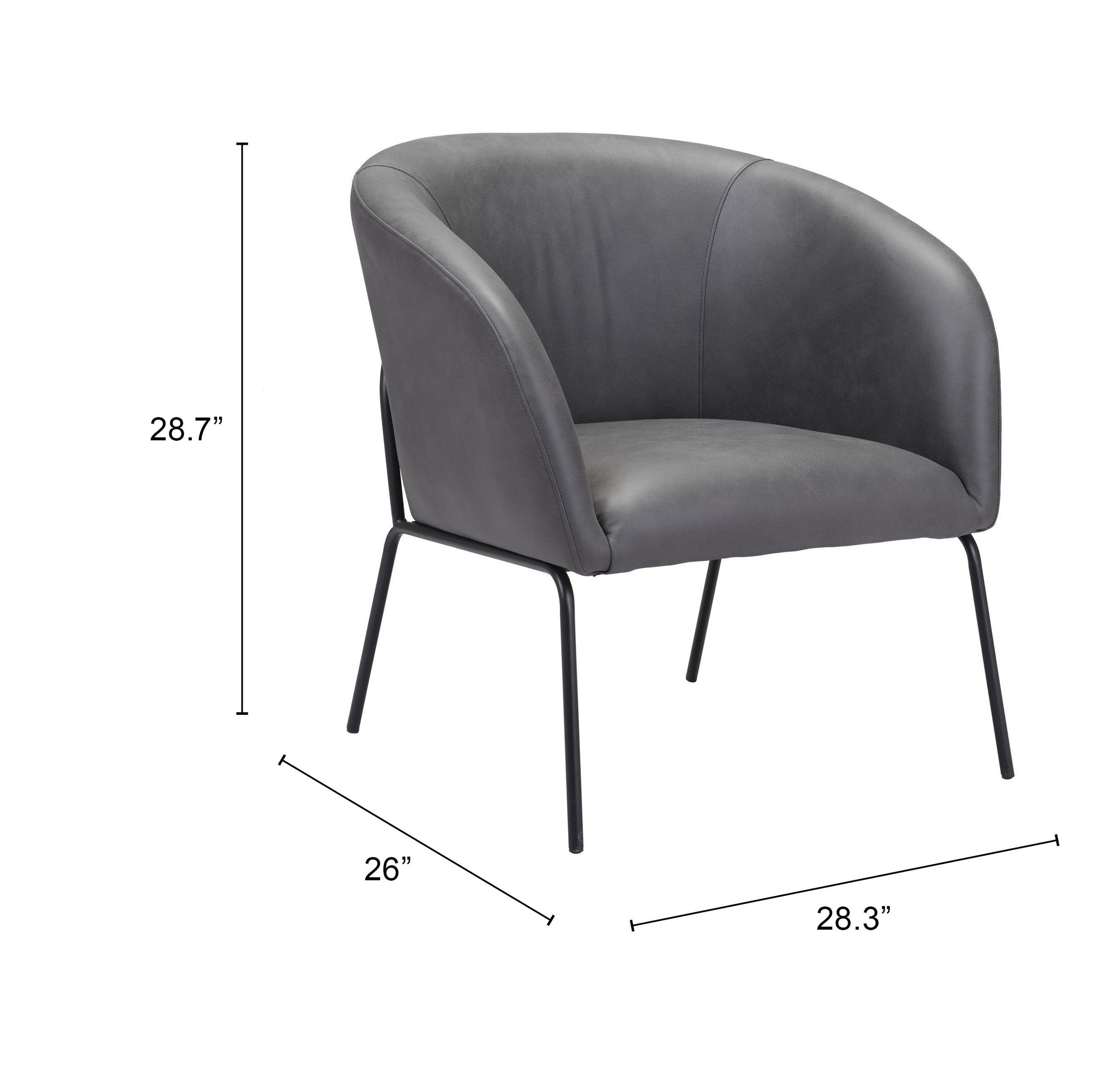 Quinten Faux Leather Accent Chair