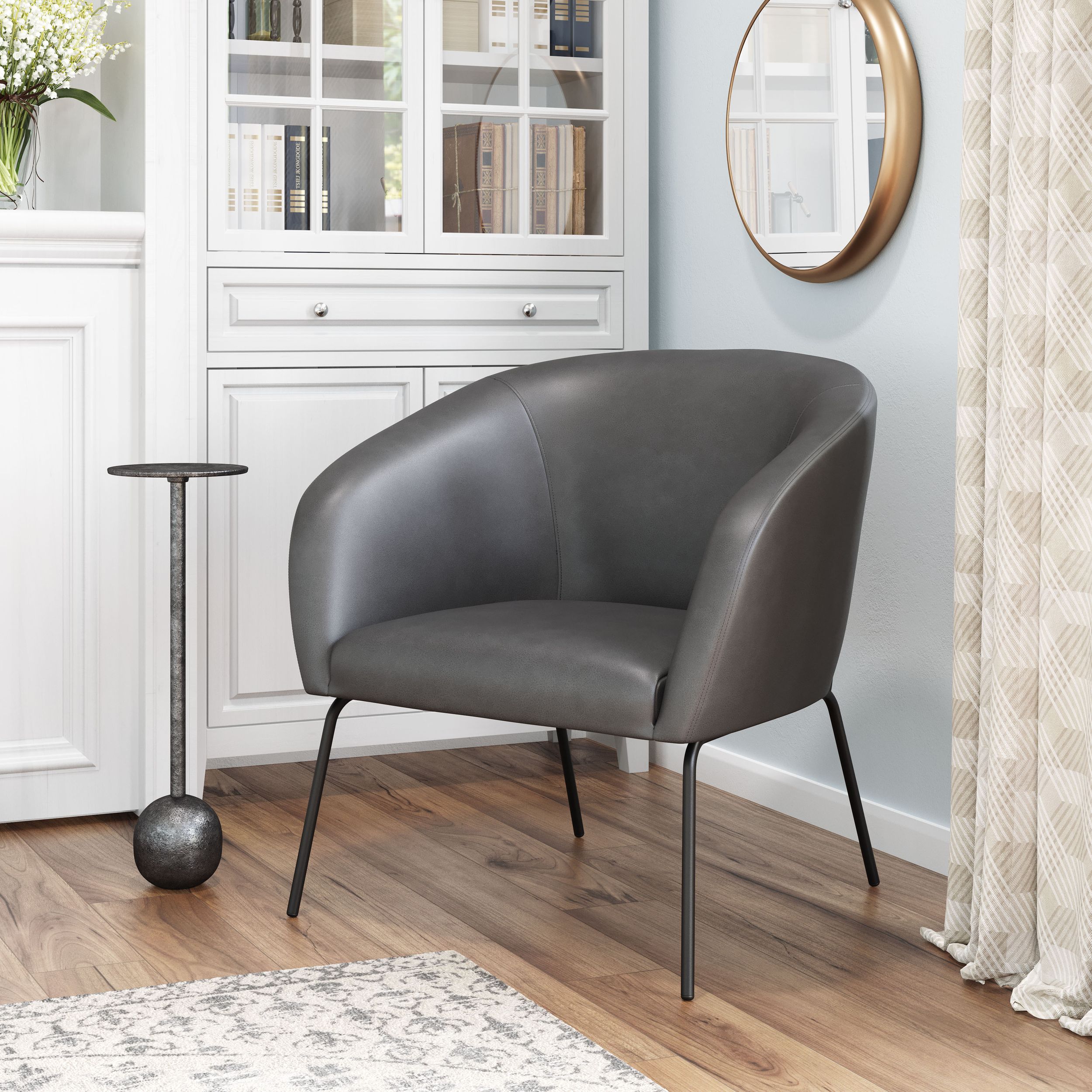 Quinten Faux Leather Accent Chair