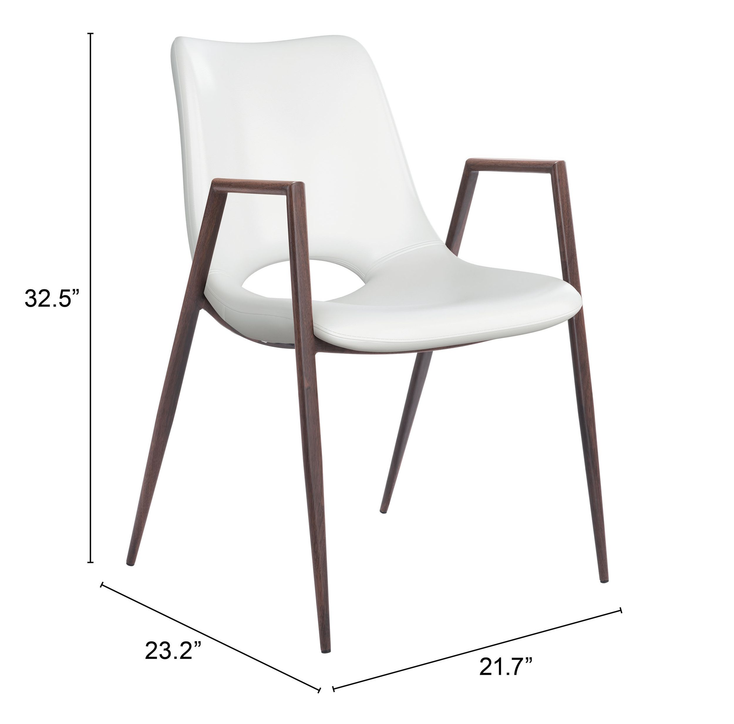 Desi Faux Leather/Steel Dining Chair