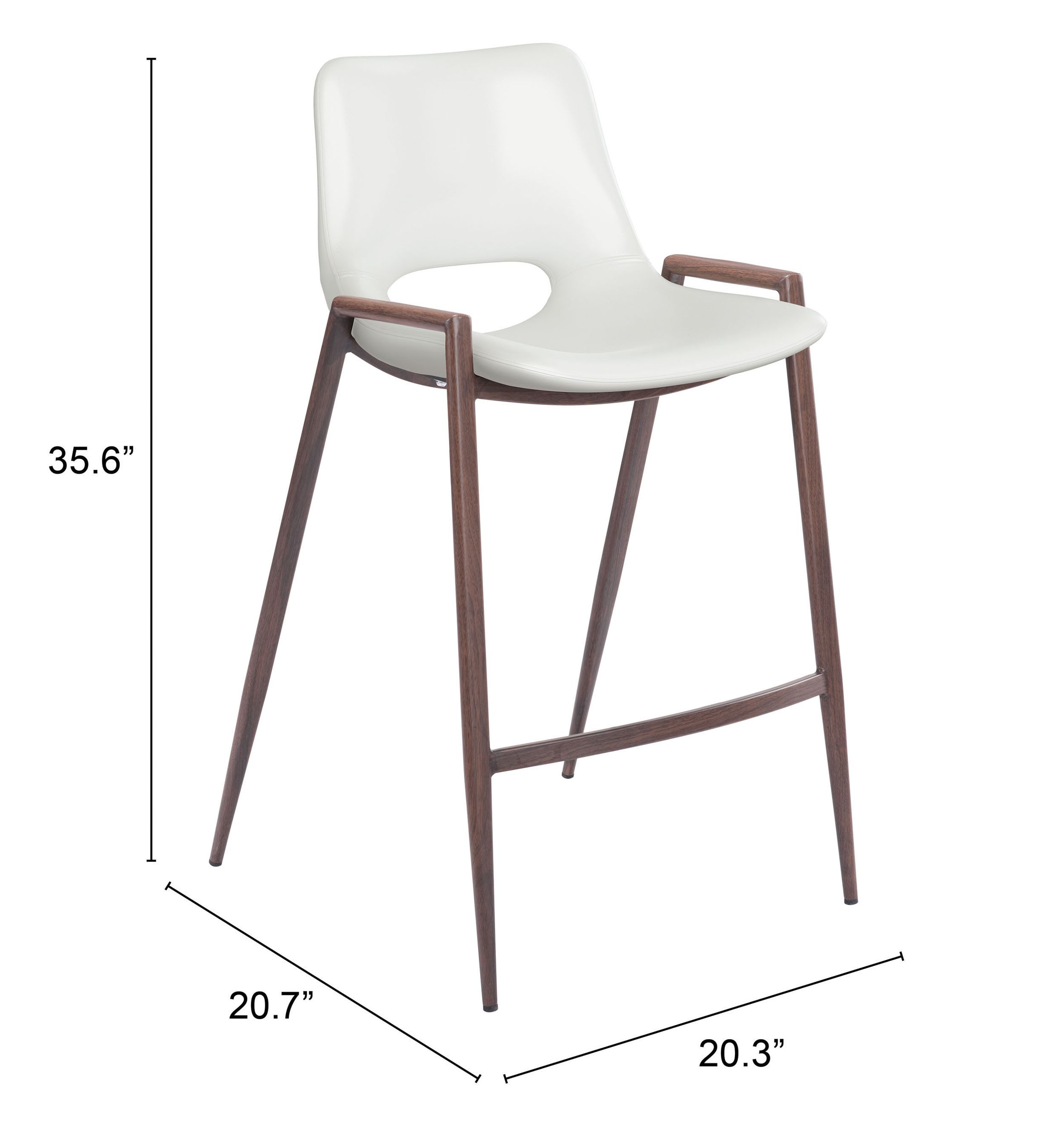 Desi Faux Leather/Steel Counter Stool
