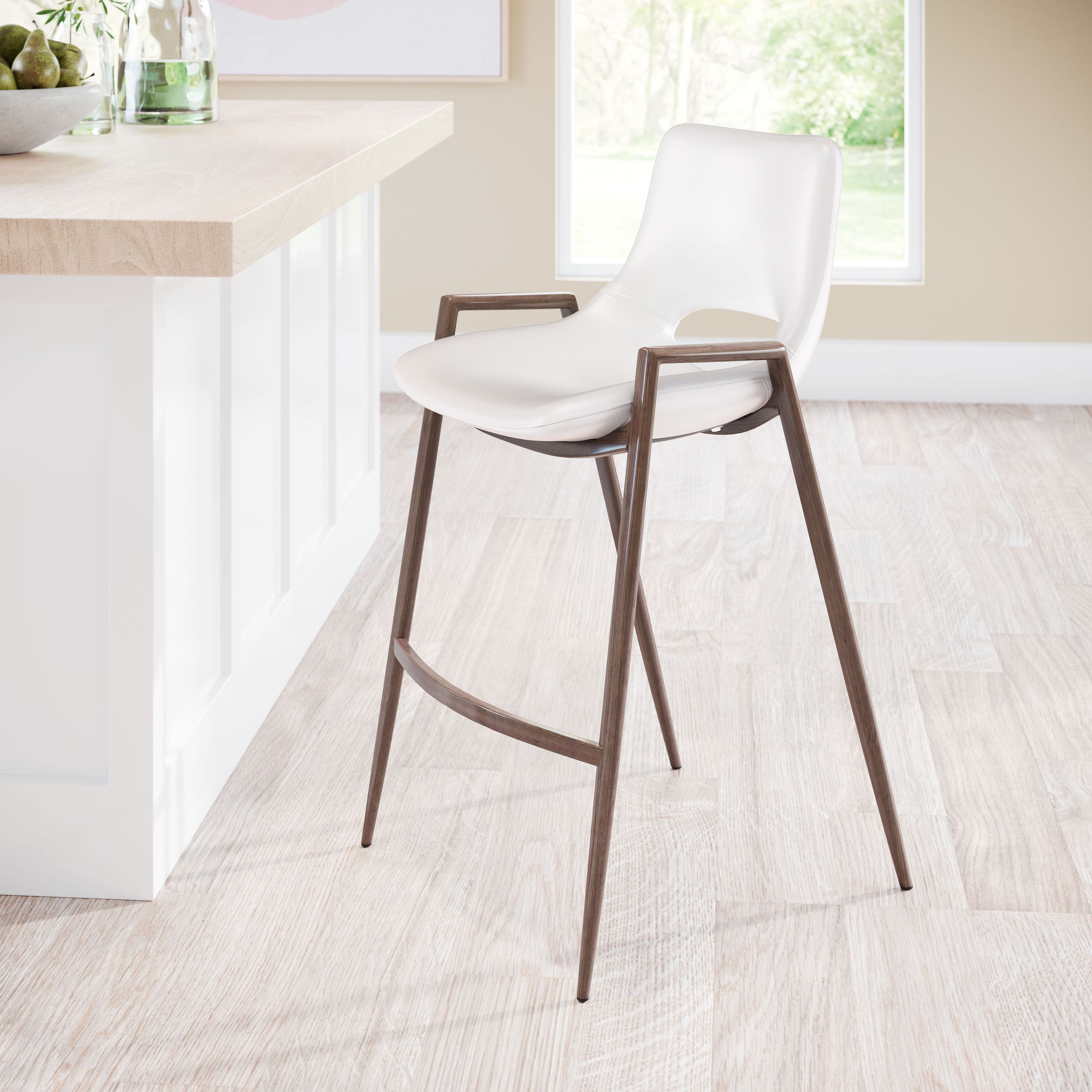 Desi Faux Leather/Steel Counter Stool