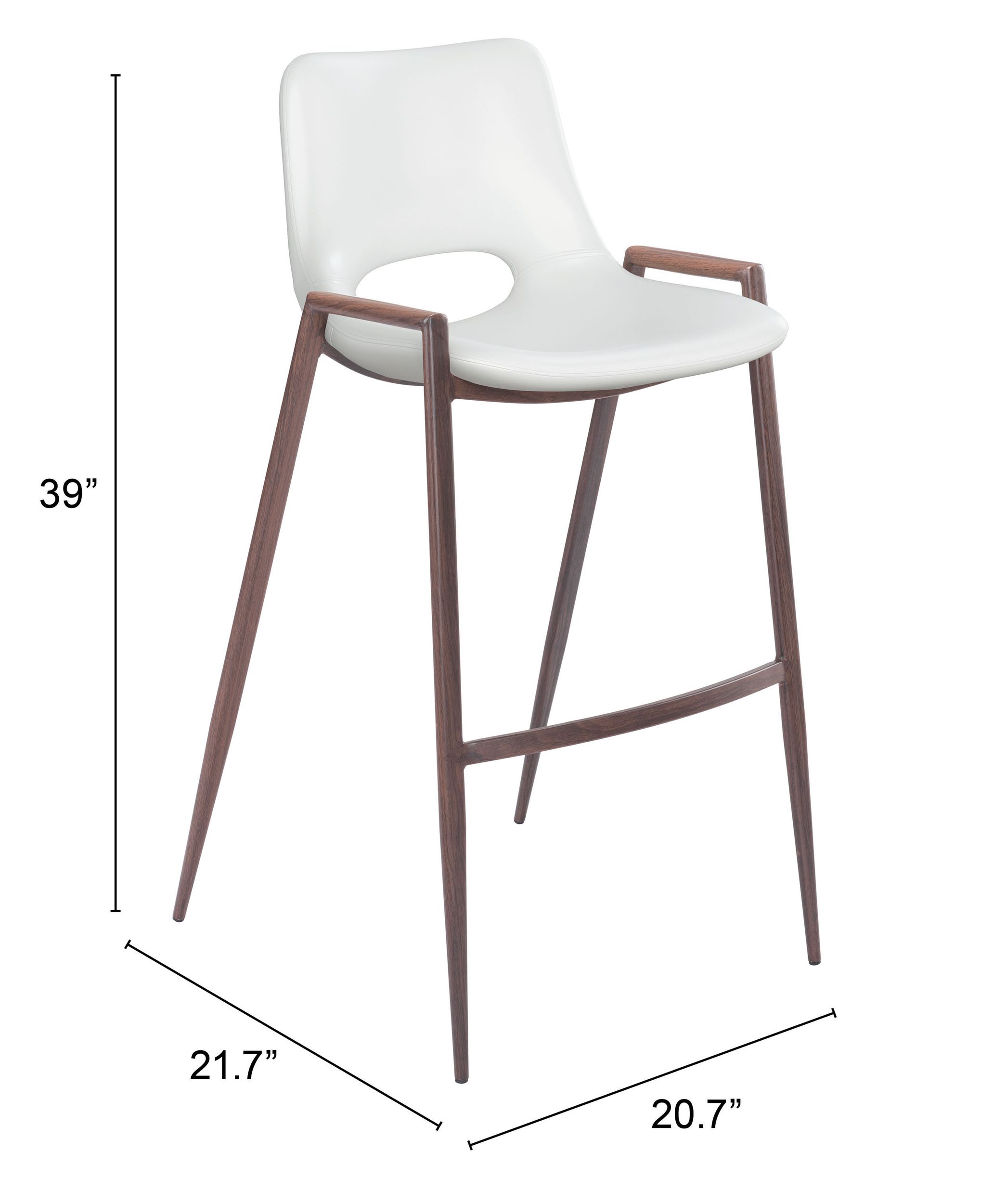 Desi Faux Leather/Steel Barstool