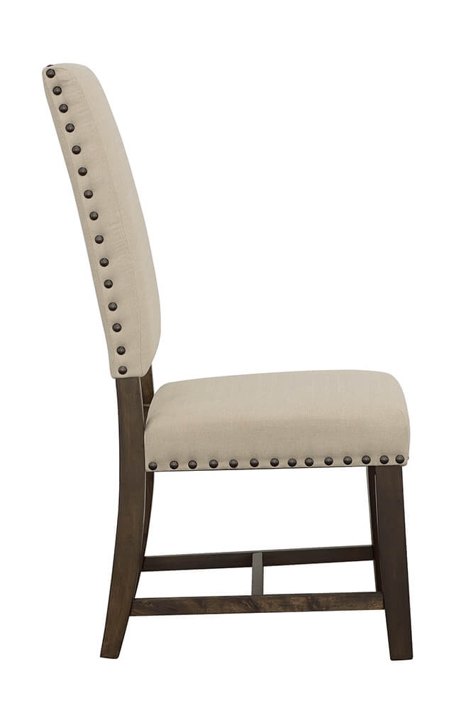 Twain Fabric Side Chair with Wood Legs