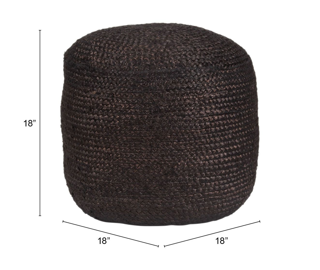Lillian Round Jute Ottoman