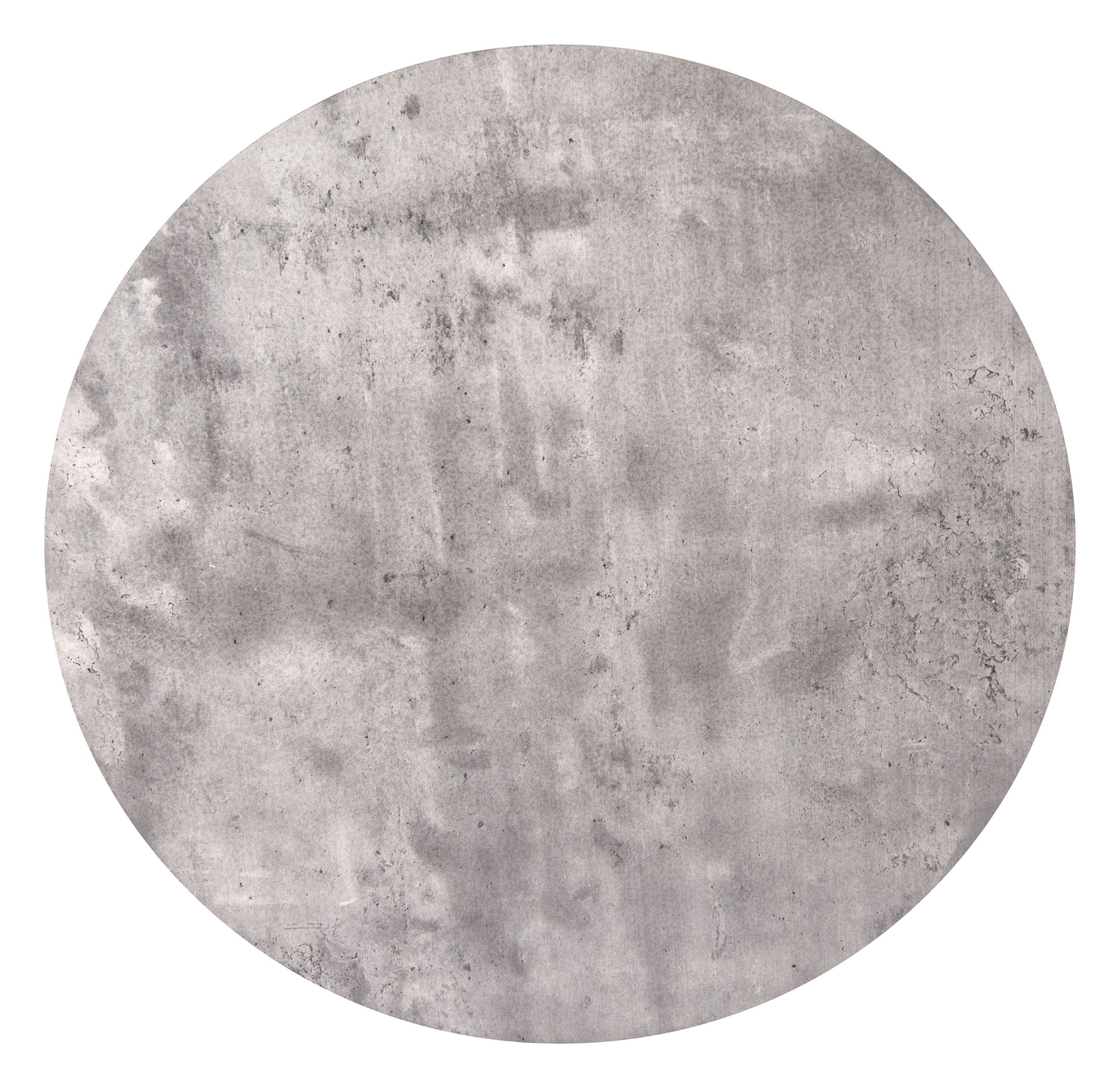 Kerris Round Faux Concrete/Steel Coffee Table Set