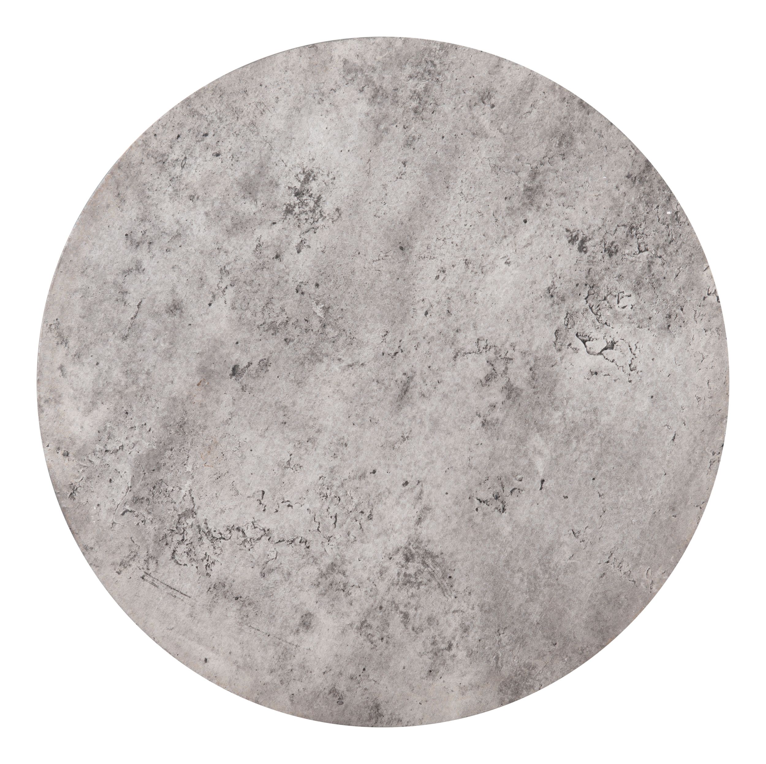 Kerris Round Faux Concrete/Steel Coffee Table Set