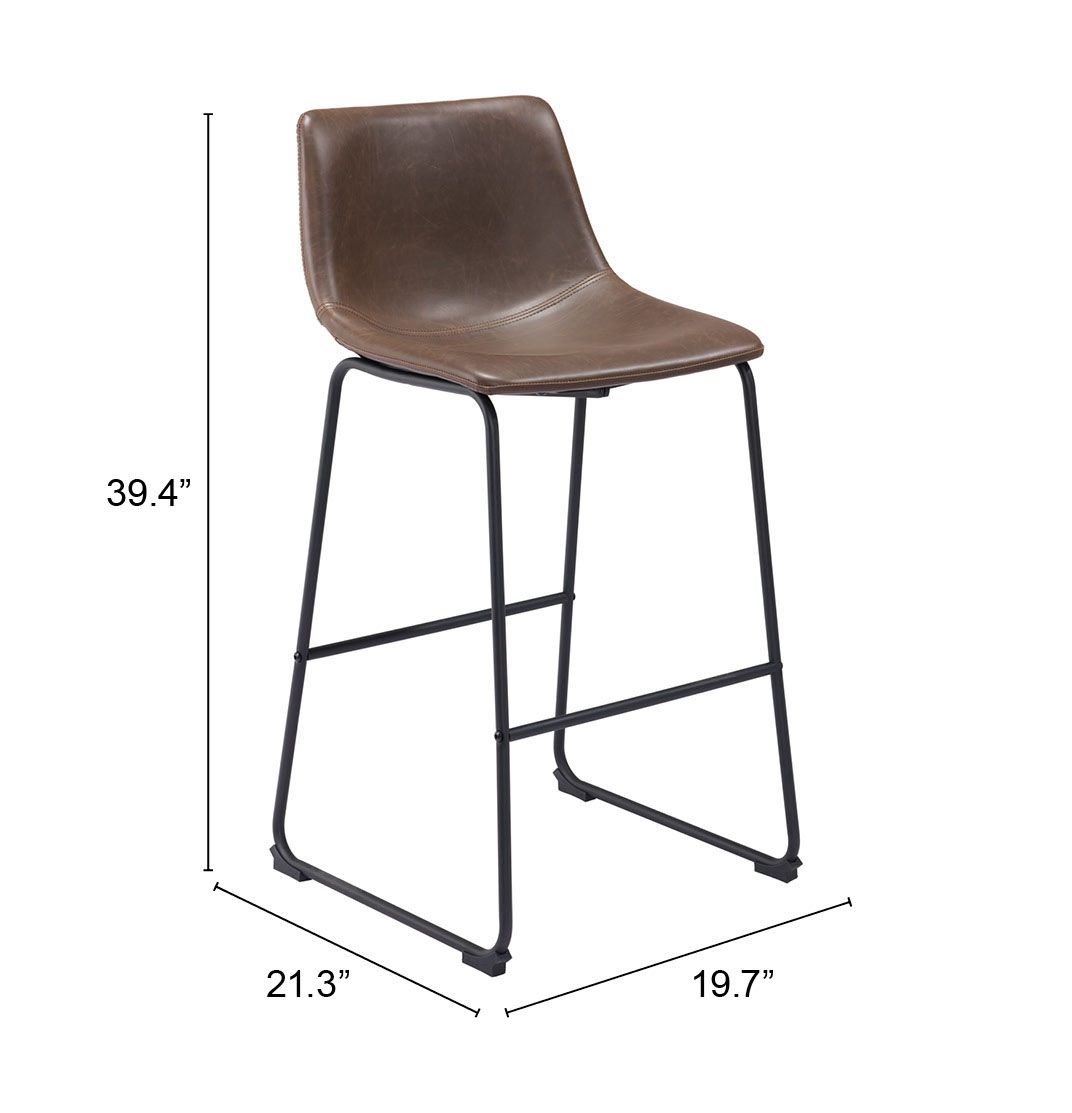 Smart Faux Leather/Steel Barstool
