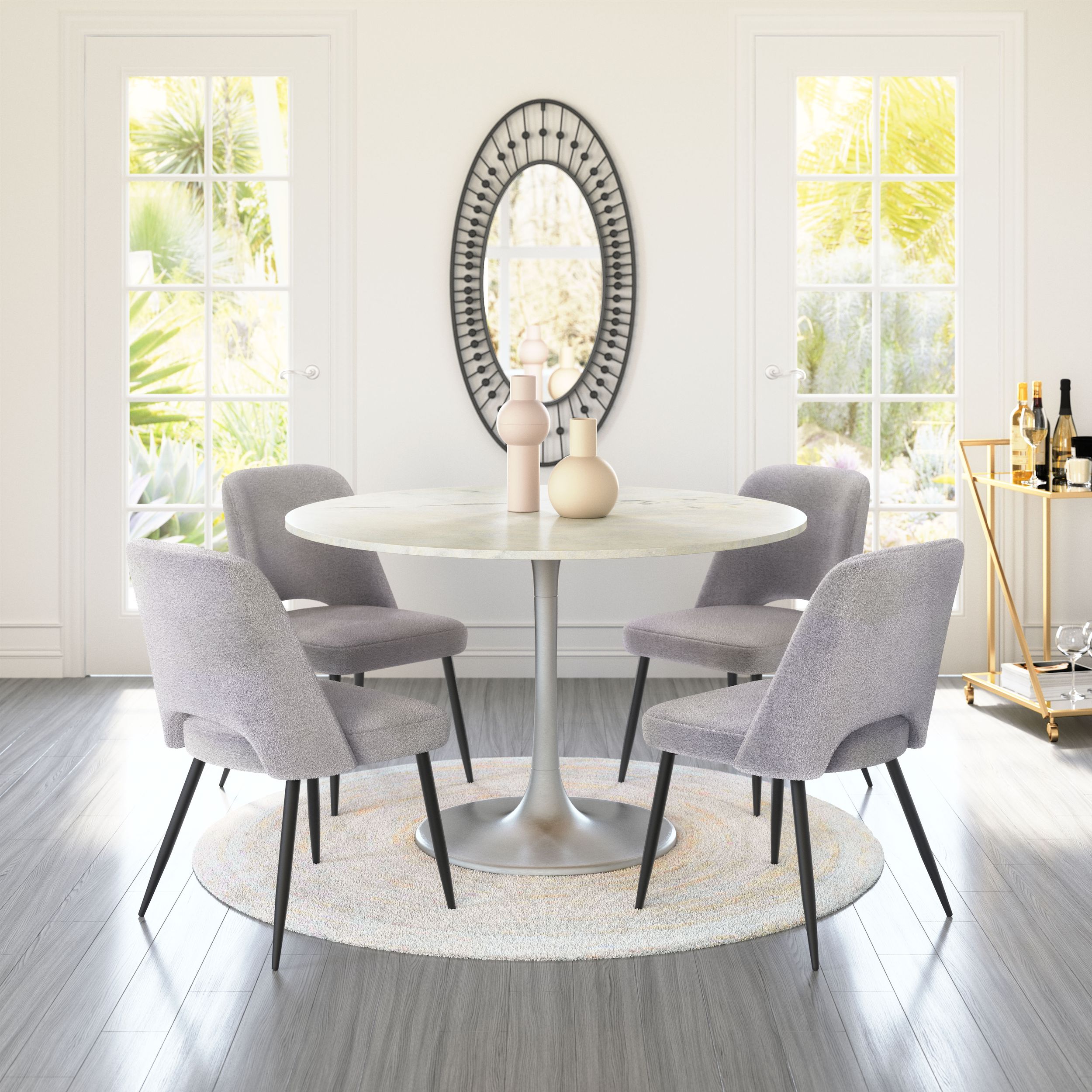 Teddy Polyester/Steel Dining Chair