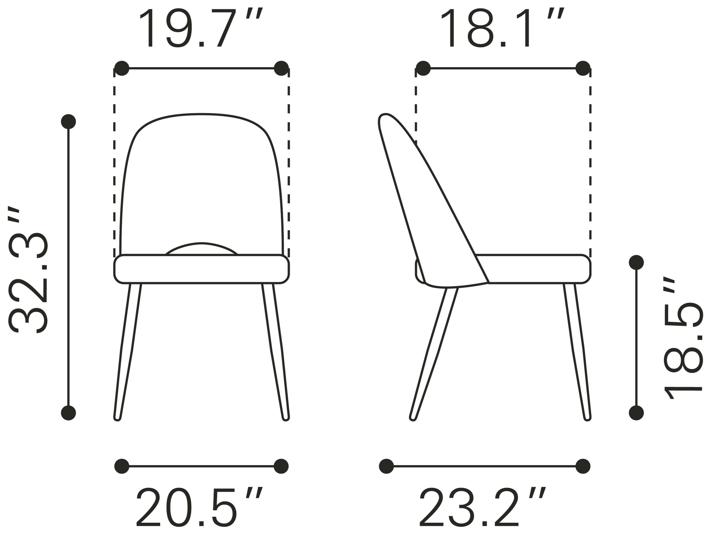 Teddy Polyester/Steel Dining Chair