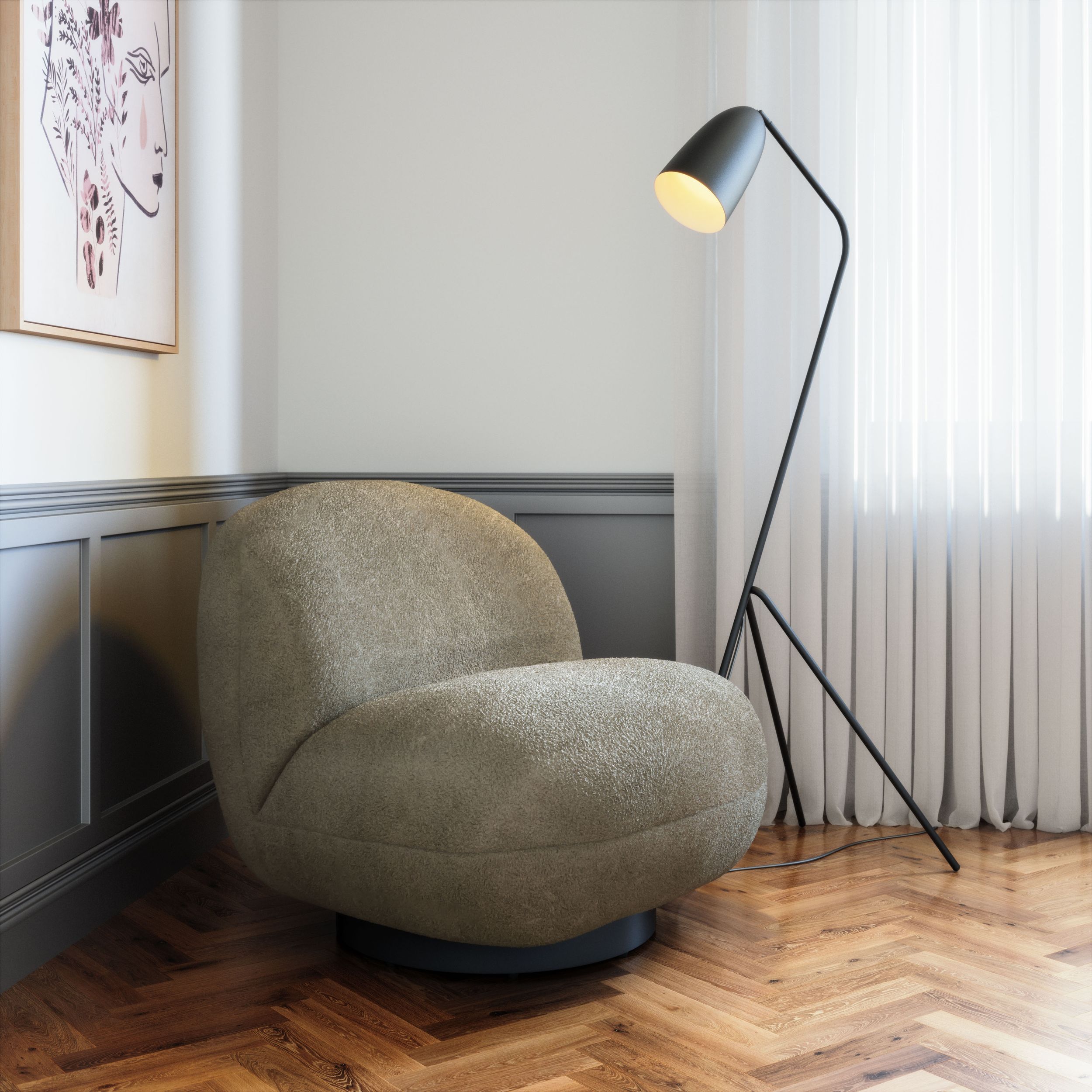Myanmar Polyester Accent Chair