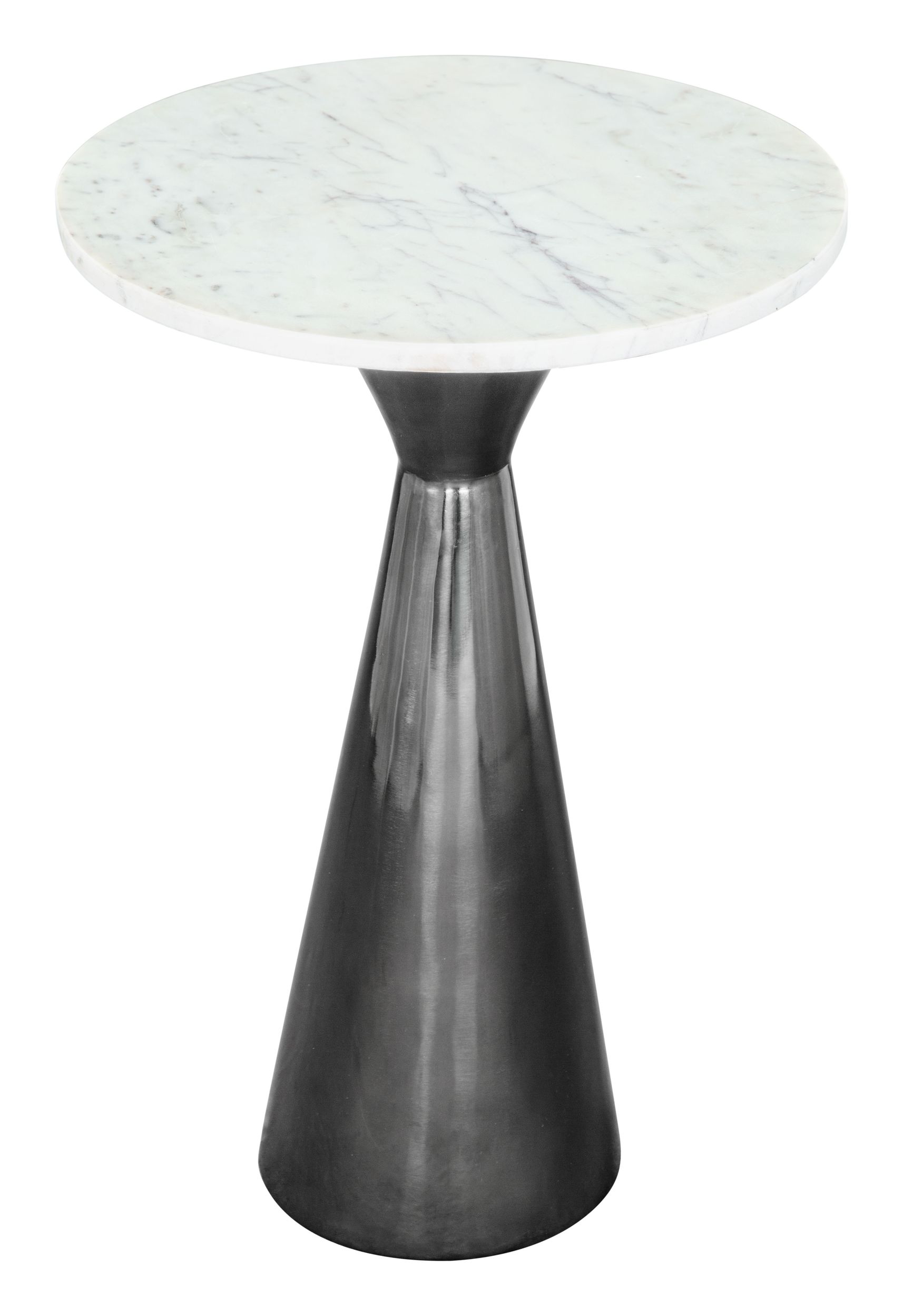 Tim Round Marble/Iron Side Table