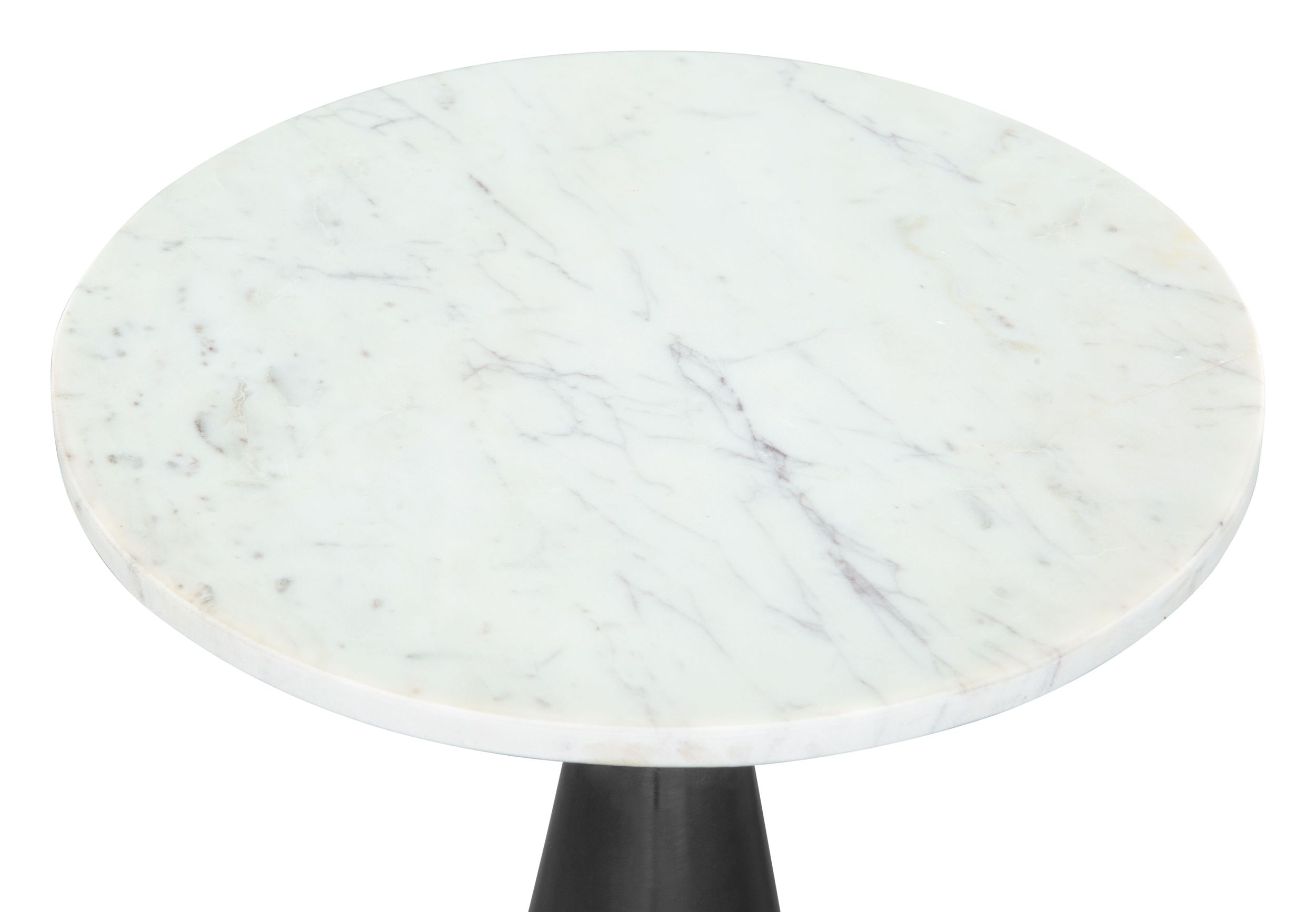 Tim Round Marble/Iron Side Table