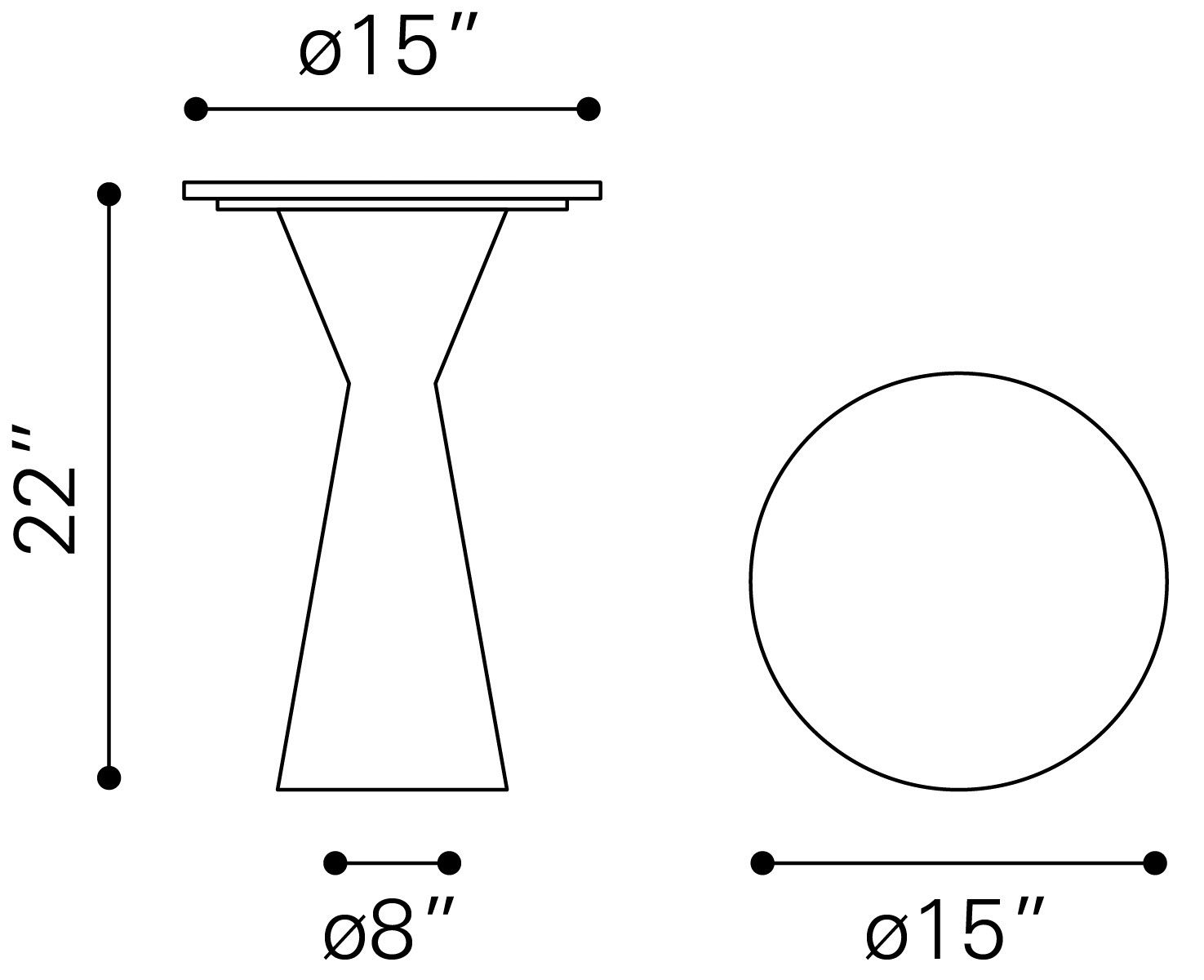 Tim Round Marble/Iron Side Table