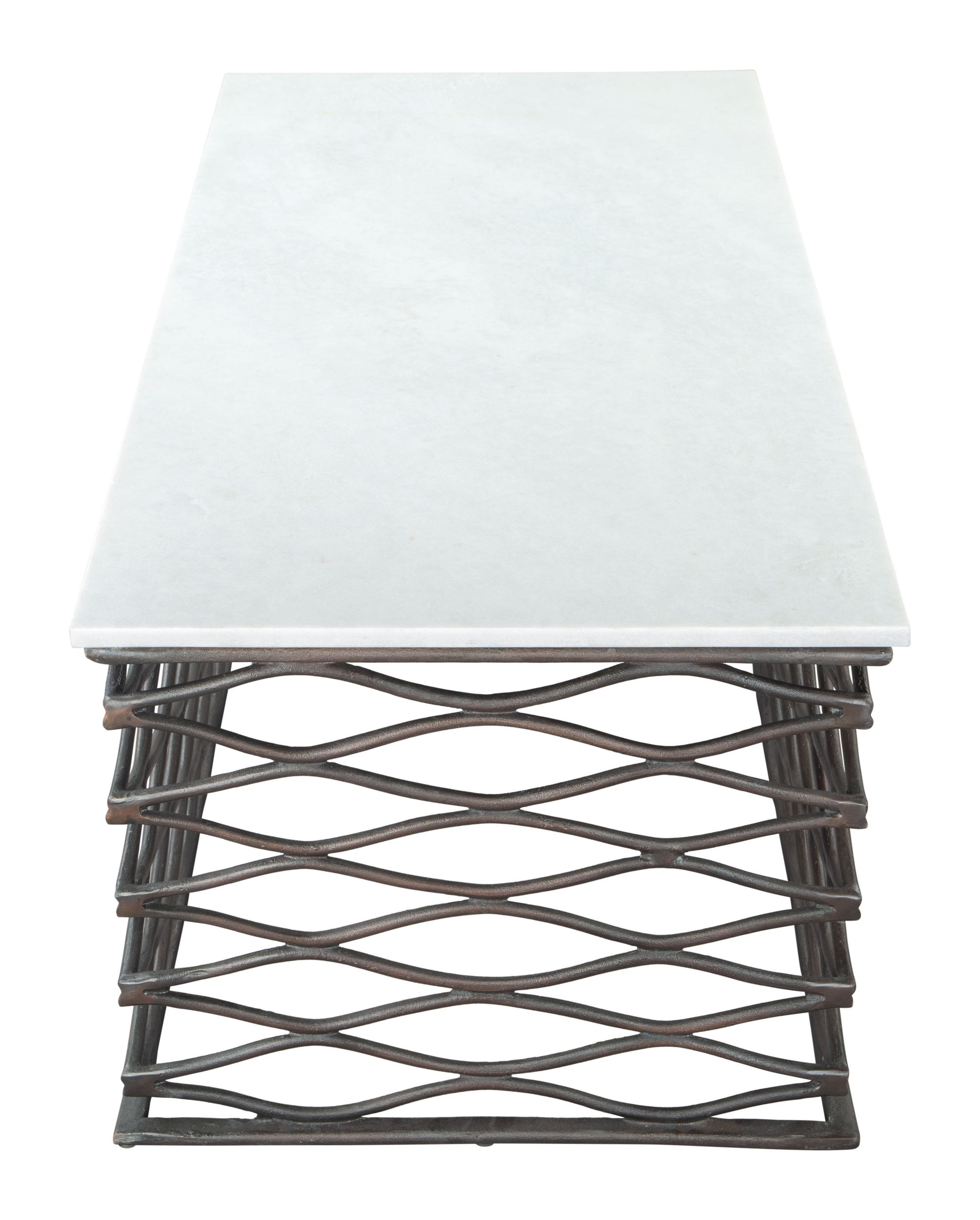 Duchess Rectangular Marble/Aluminum Coffee Table