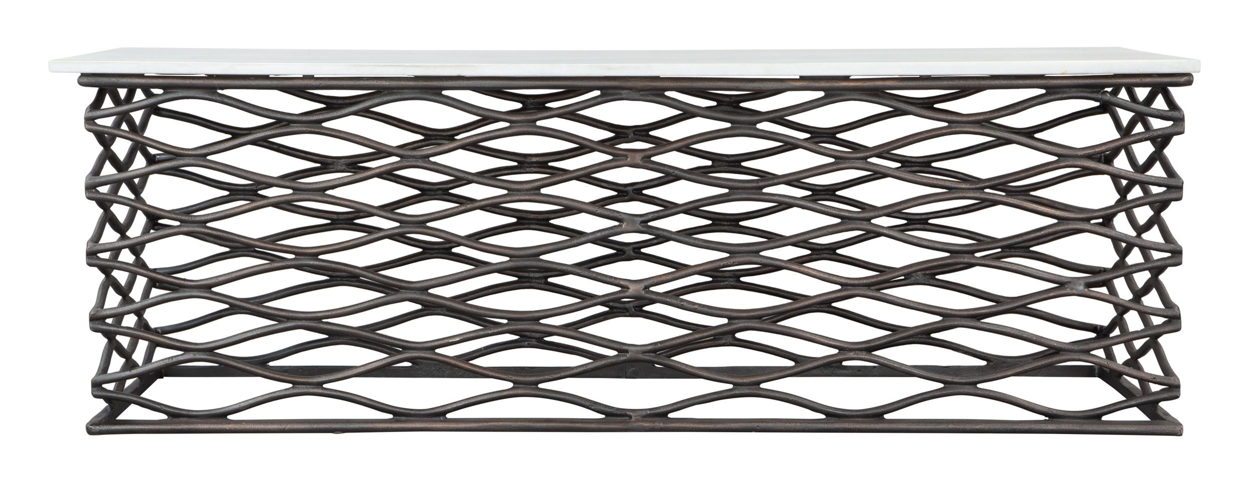 Duchess Rectangular Marble/Aluminum Coffee Table
