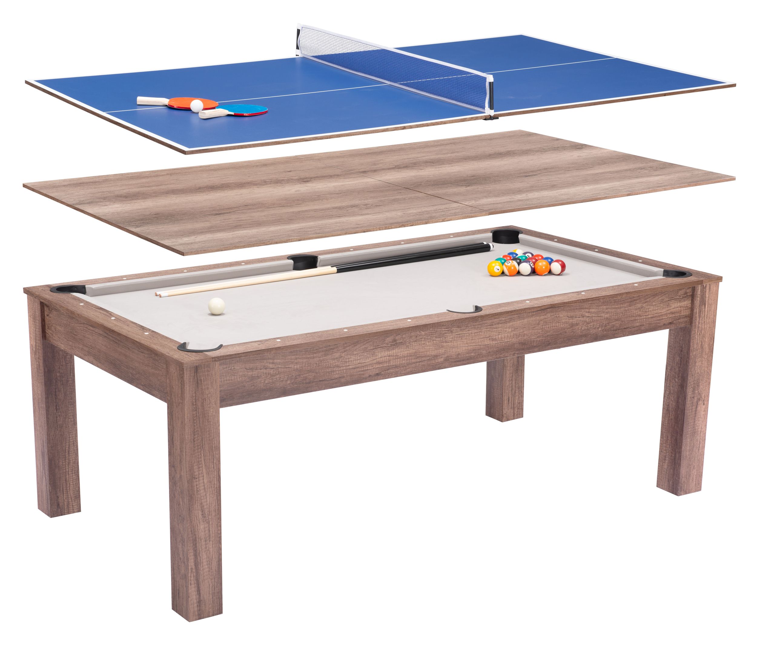 Bonker Rectangular MDF Dining/Game Table 3 in 1 