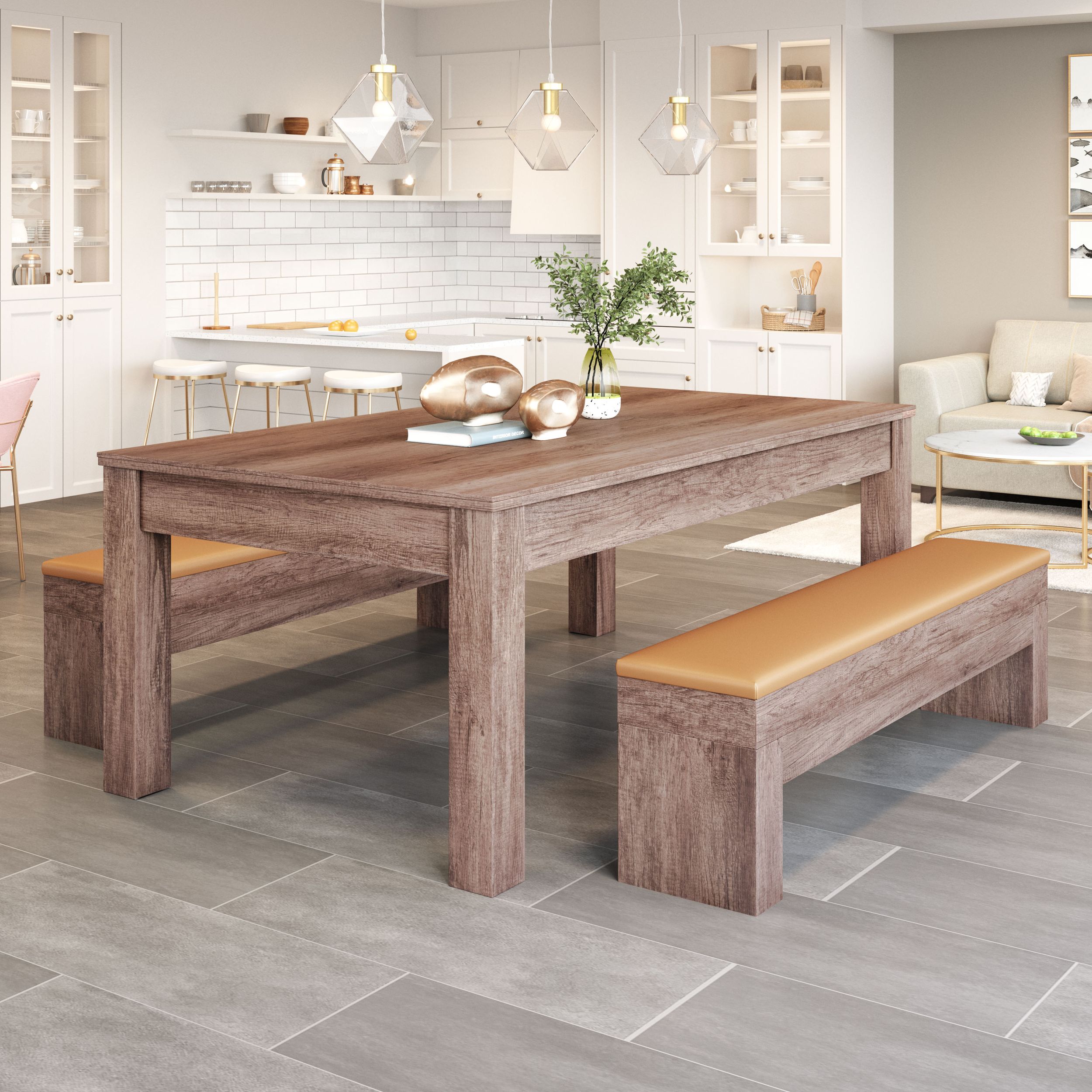 Bonker Rectangular MDF Dining/Game Table 3 in 1 