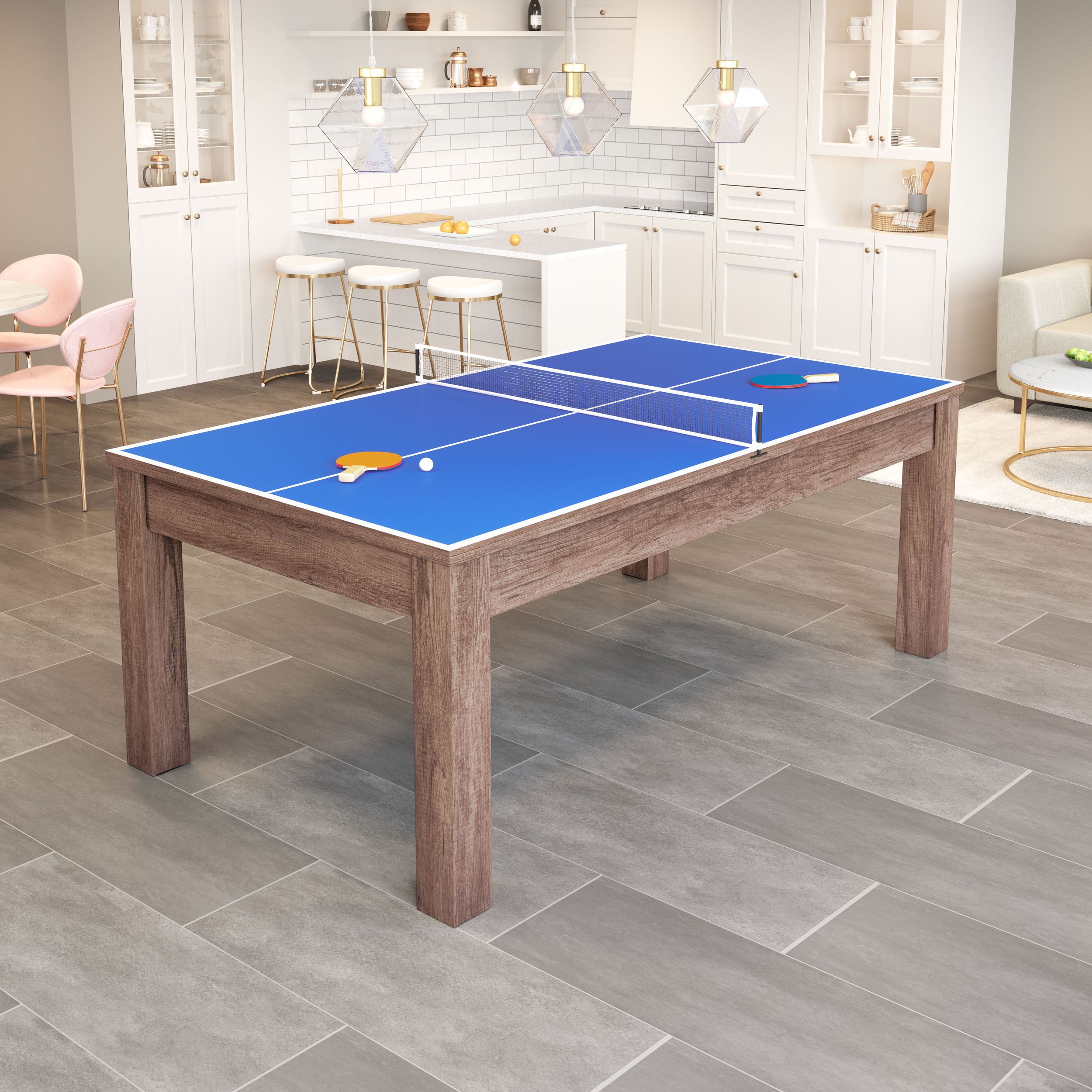 Bonker Rectangular MDF Dining/Game Table 3 in 1 