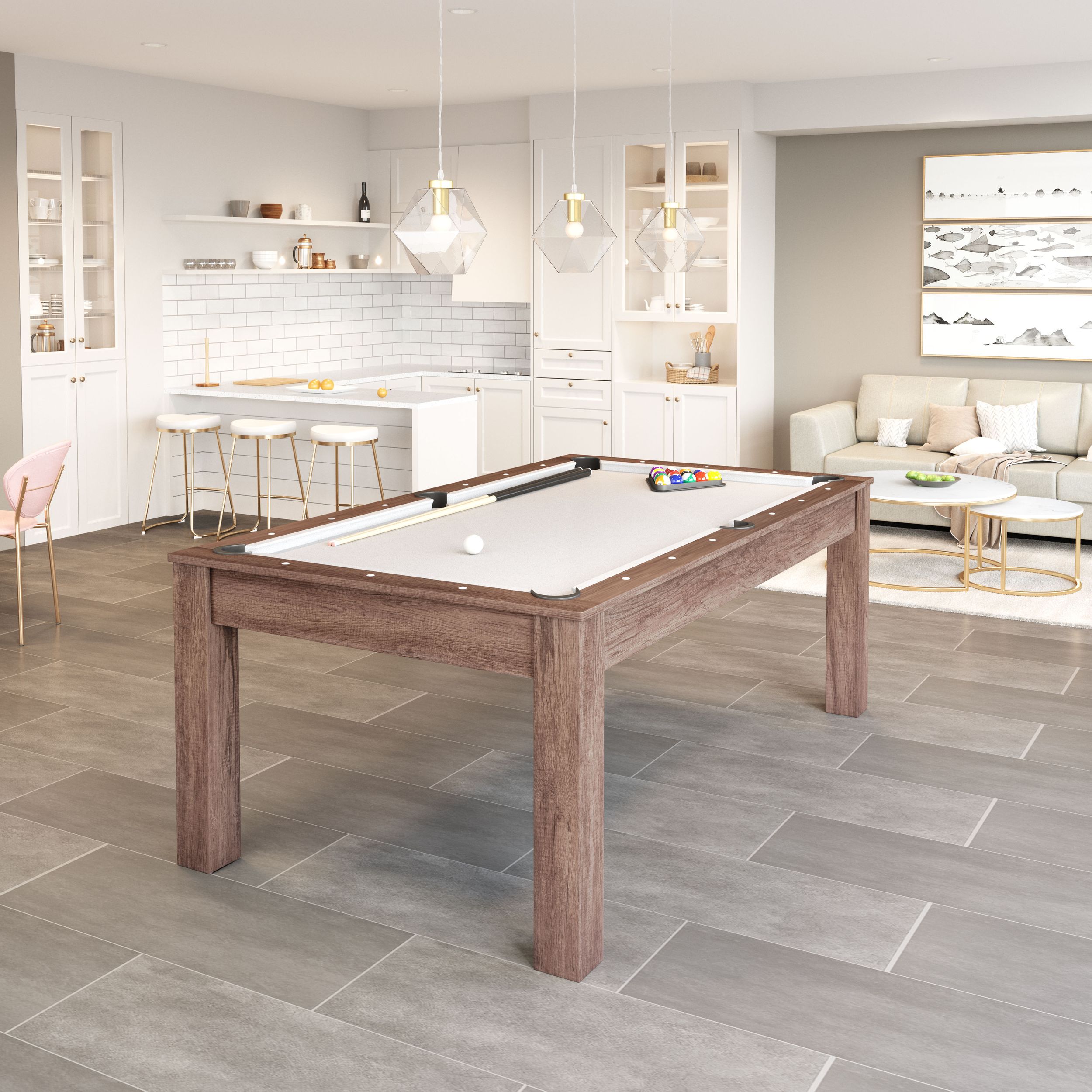 Bonker Rectangular MDF Dining/Game Table 3 in 1 
