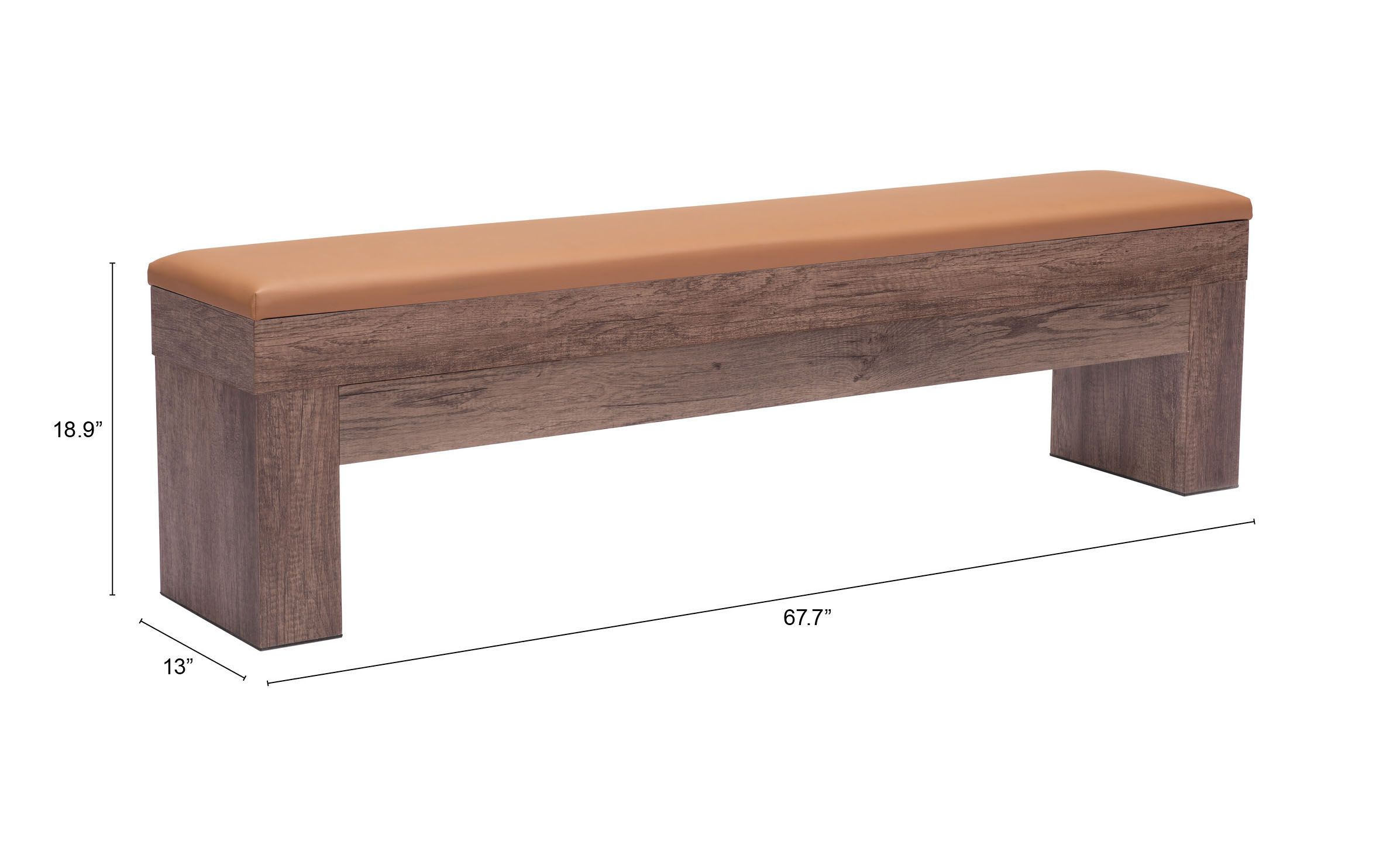Bonker Faux Leather/MDF Storage Bench