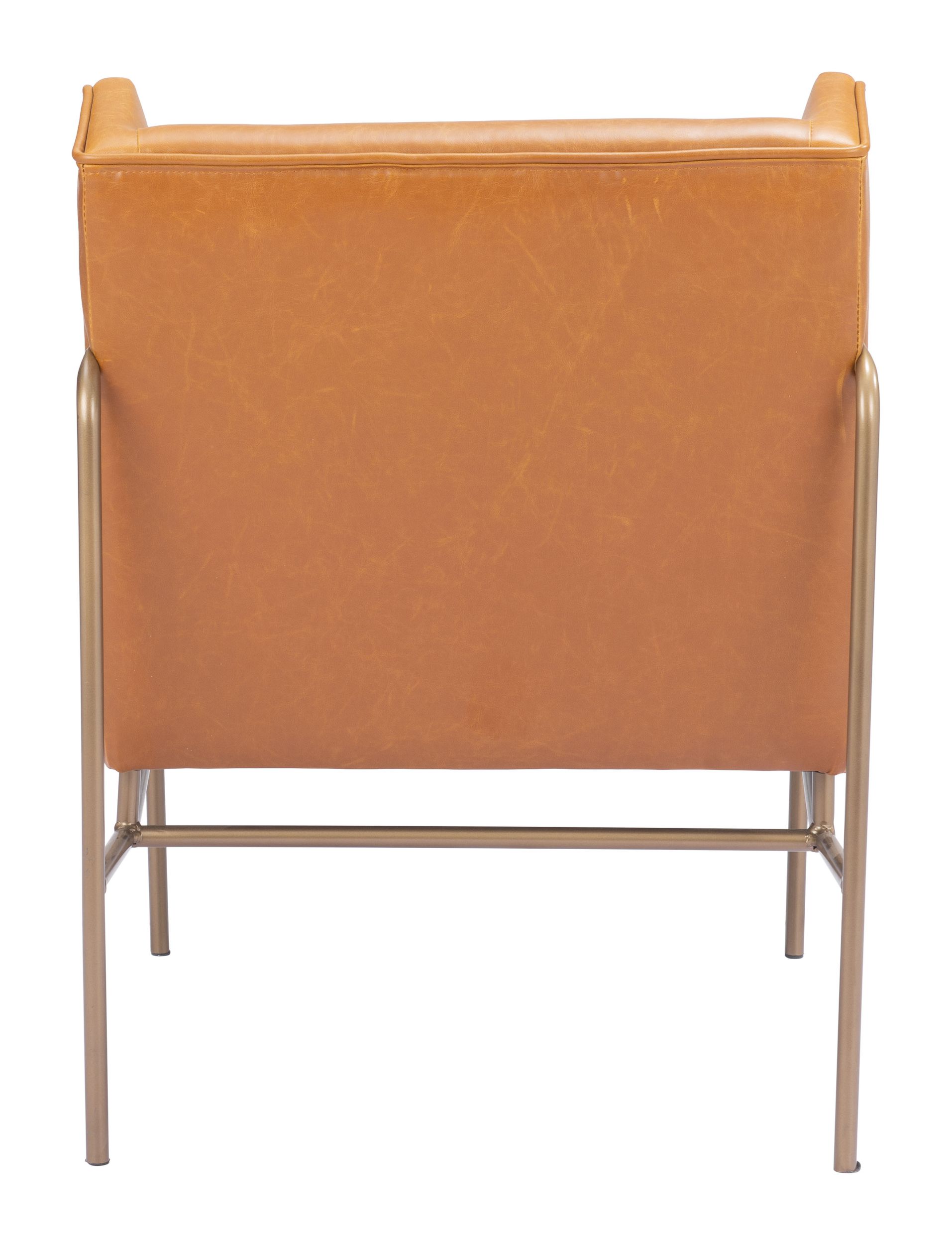 Atlanta Faux Leather/Steel Accent Chair
