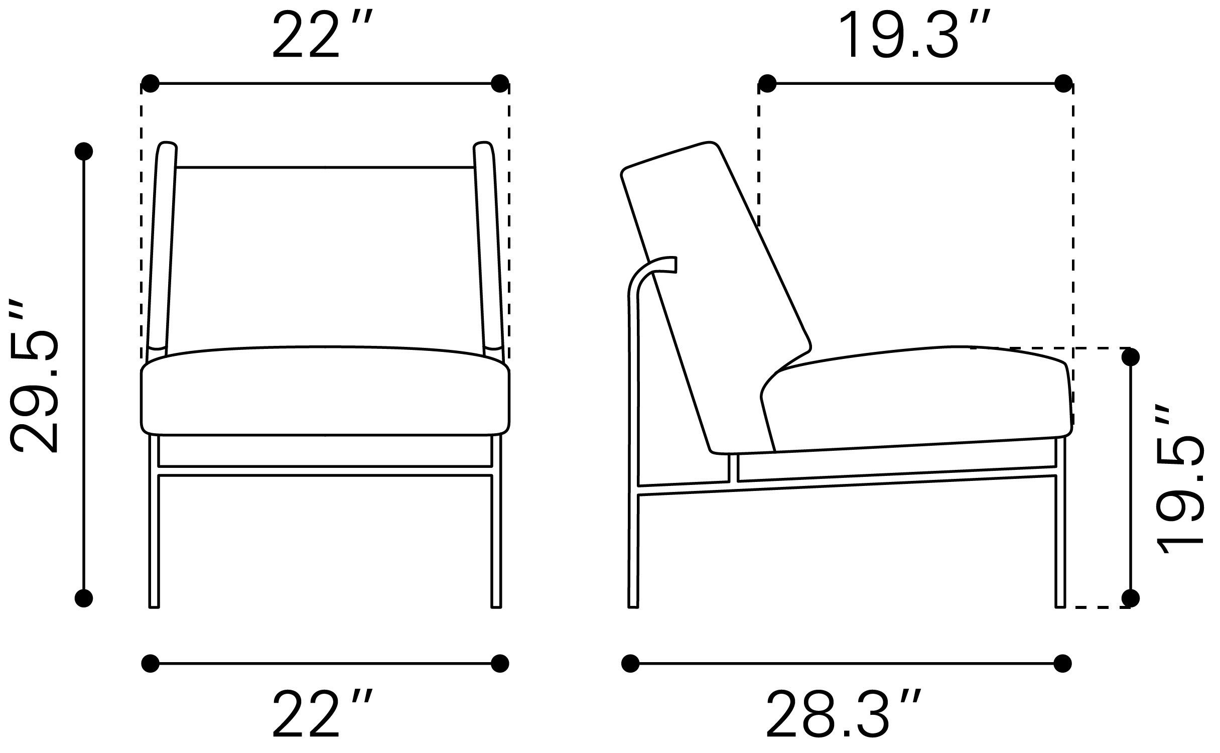 Atlanta Faux Leather/Steel Accent Chair