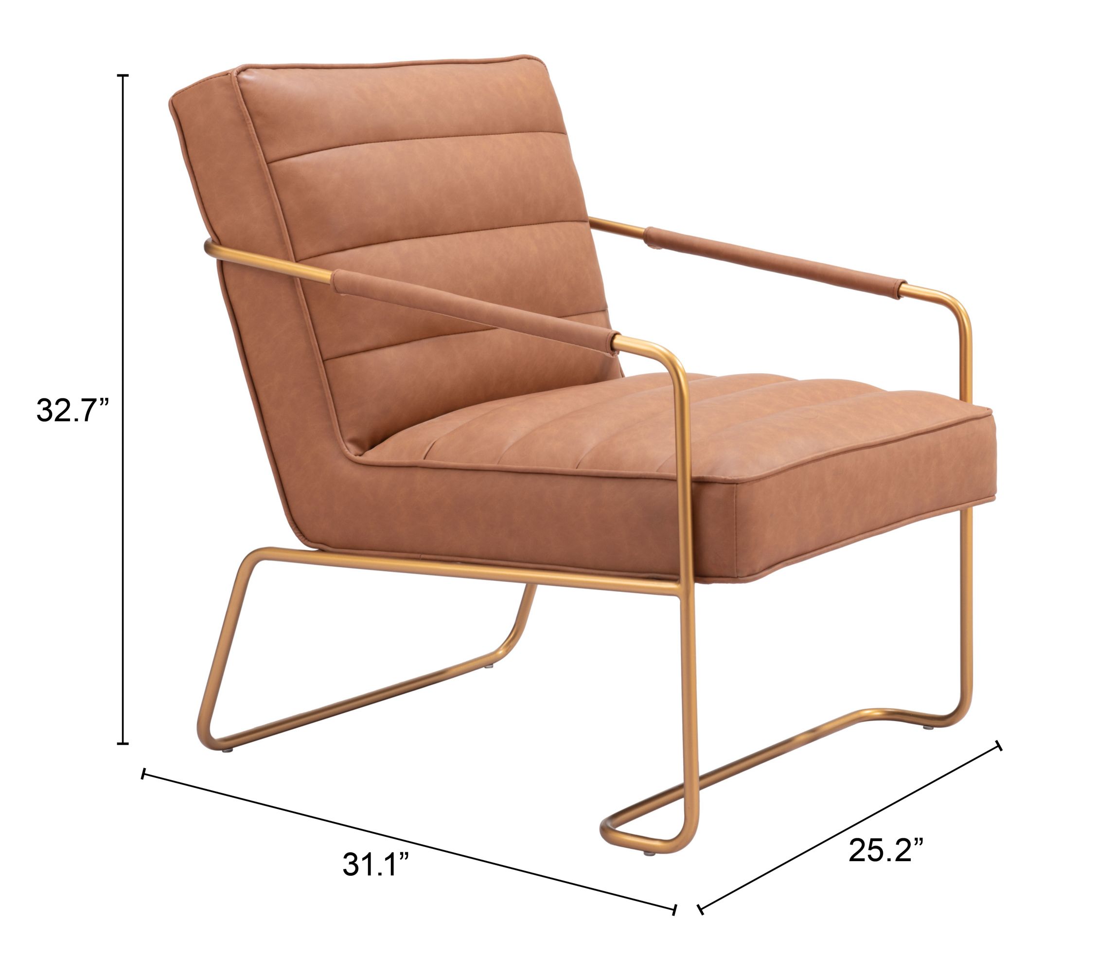 Dallas Polyurethane/Steel Accent Chair