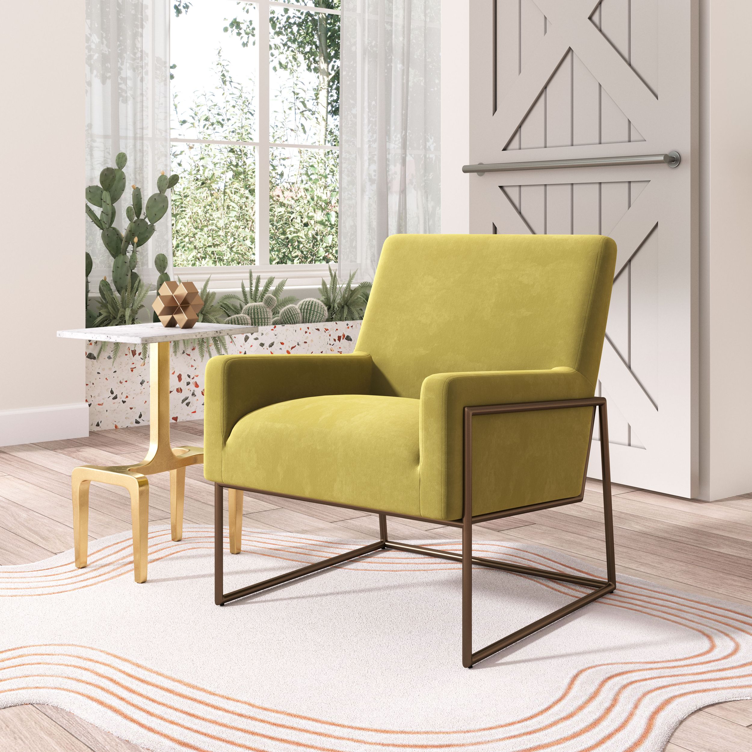 New York Polyester/Steel Accent Chair